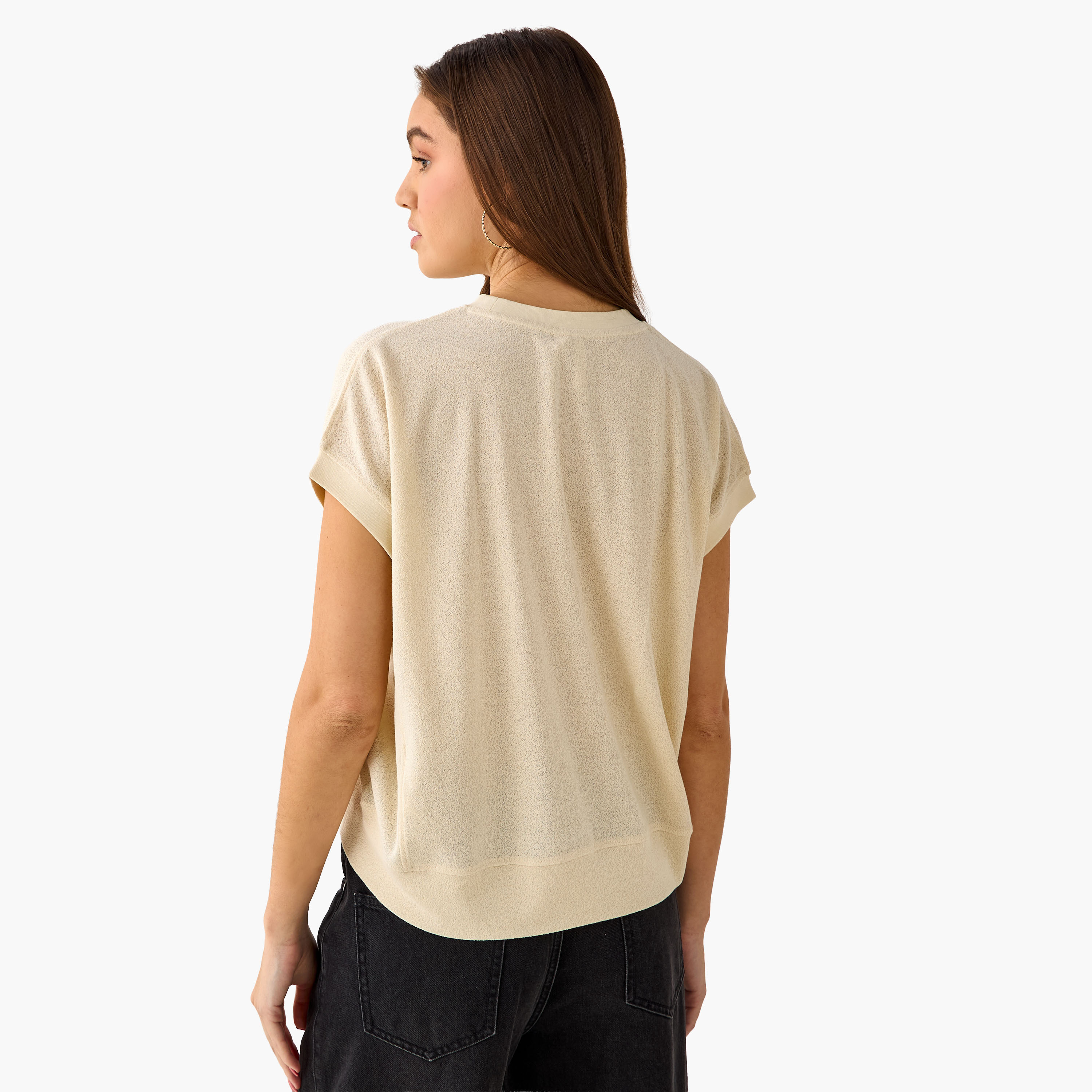 بلوزة بارزة الملمس من لي كوبر-women-clothing-tshirts-image-5