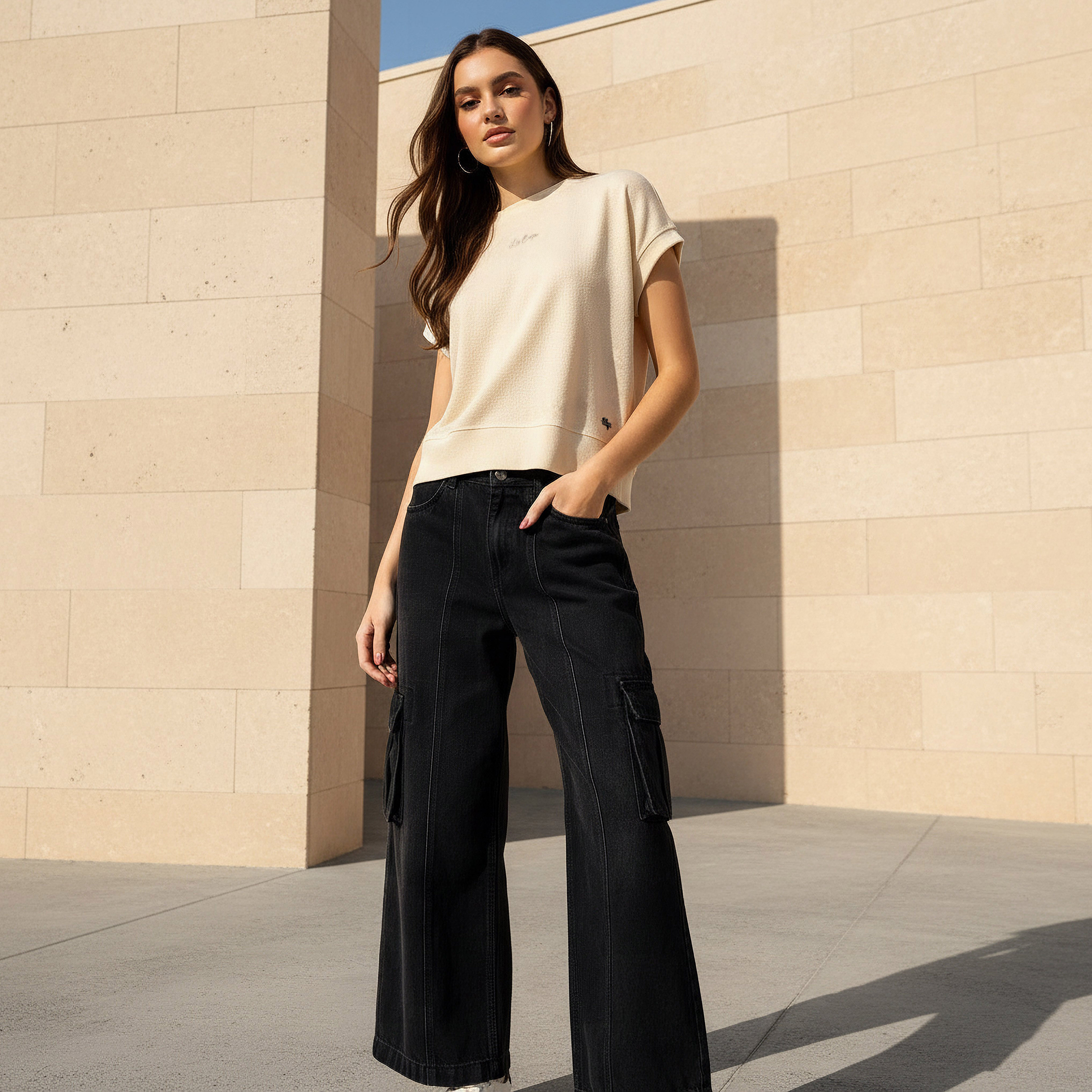 بلوزة بارزة الملمس من لي كوبر-women-clothing-tshirts-image-2