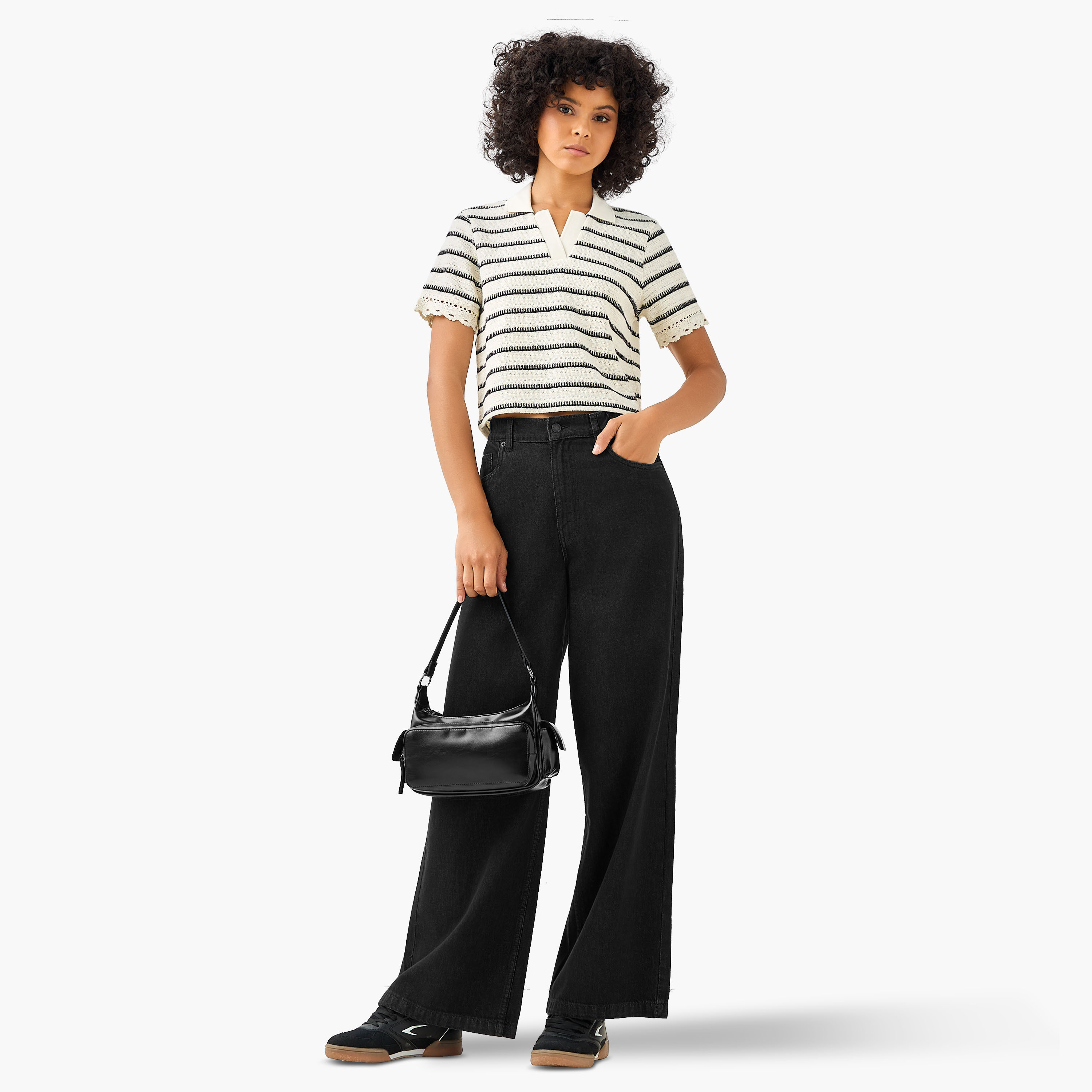 Lee Cooper Regular Fit T-shirt with Stripes-women-clothing-tshirts-image-2