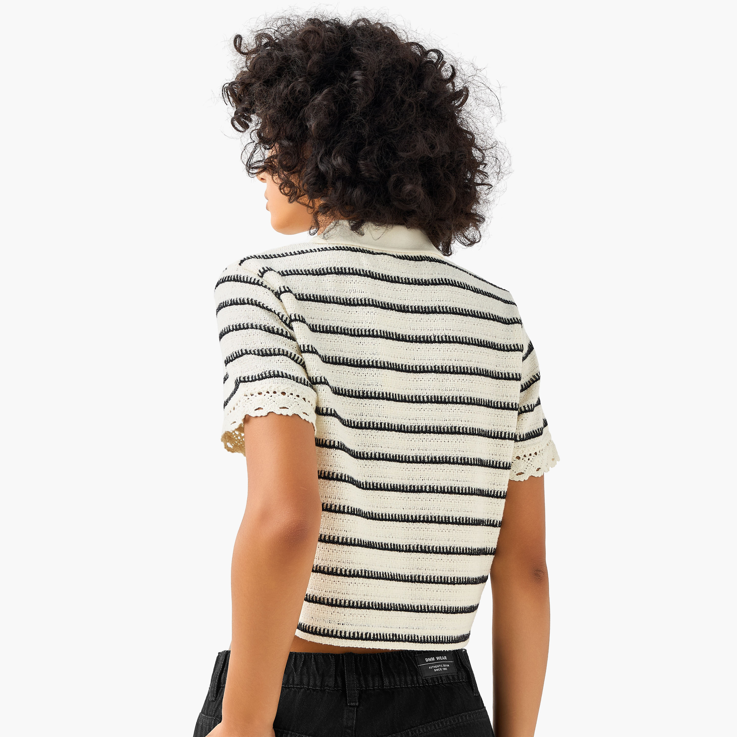 Lee Cooper Regular Fit T-shirt with Stripes-women-clothing-tshirts-image-3