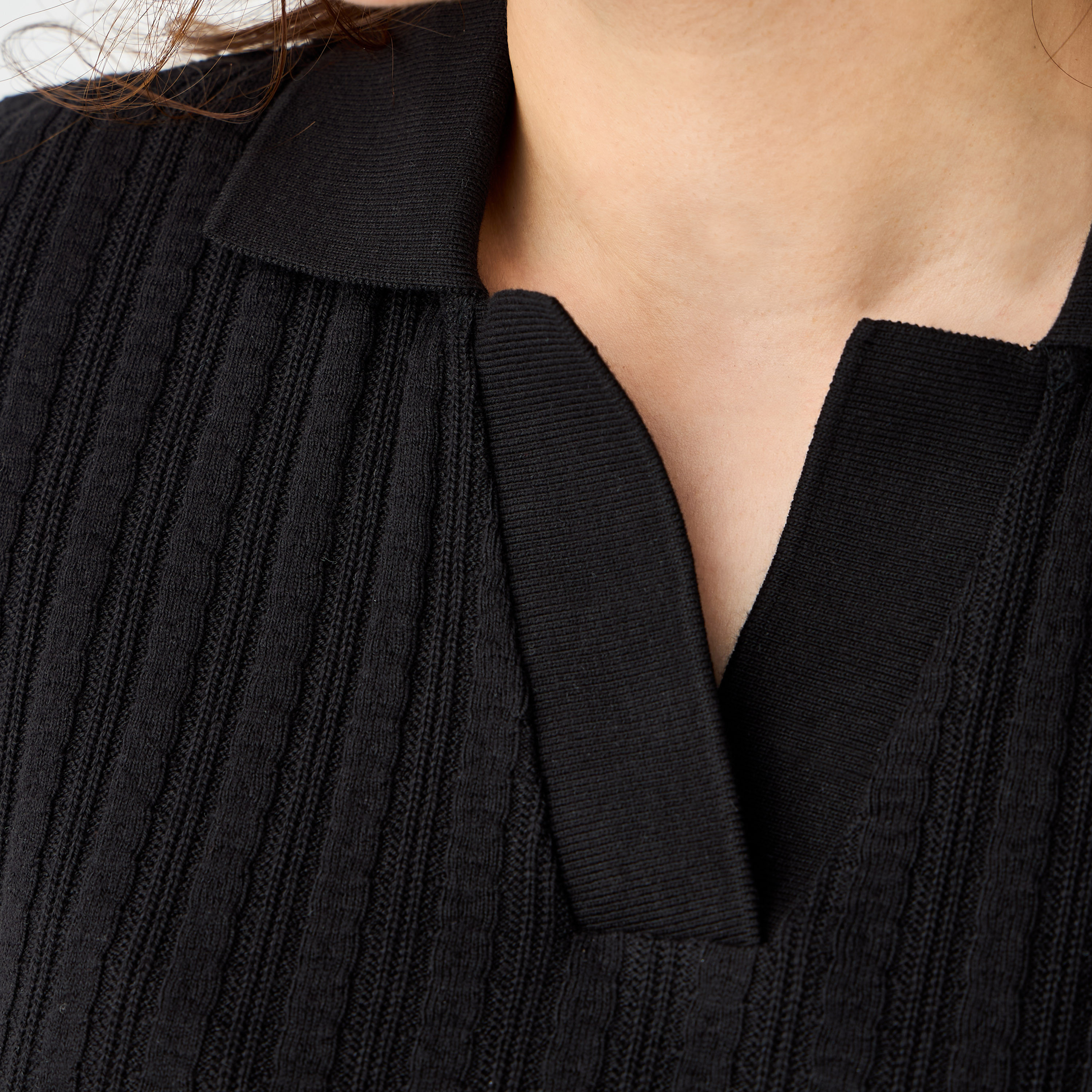 تيشيرت بارز الملمس بقصة عادية من لي كوبر-women-clothing-tshirts-image-3