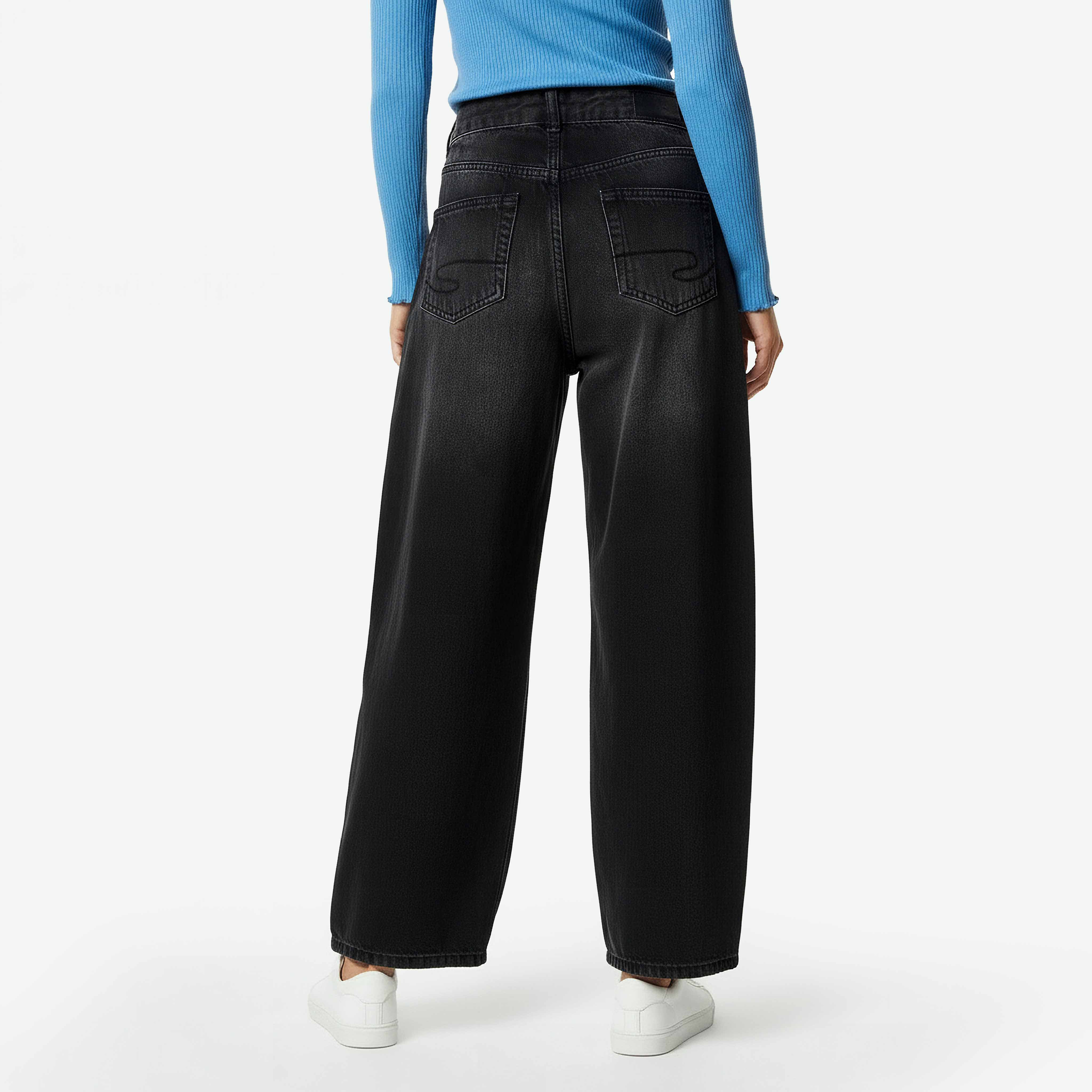 بنطلون جينز قطن بقصة برميل من لي كوبر-women-clothing-bottoms-jeans-image-5