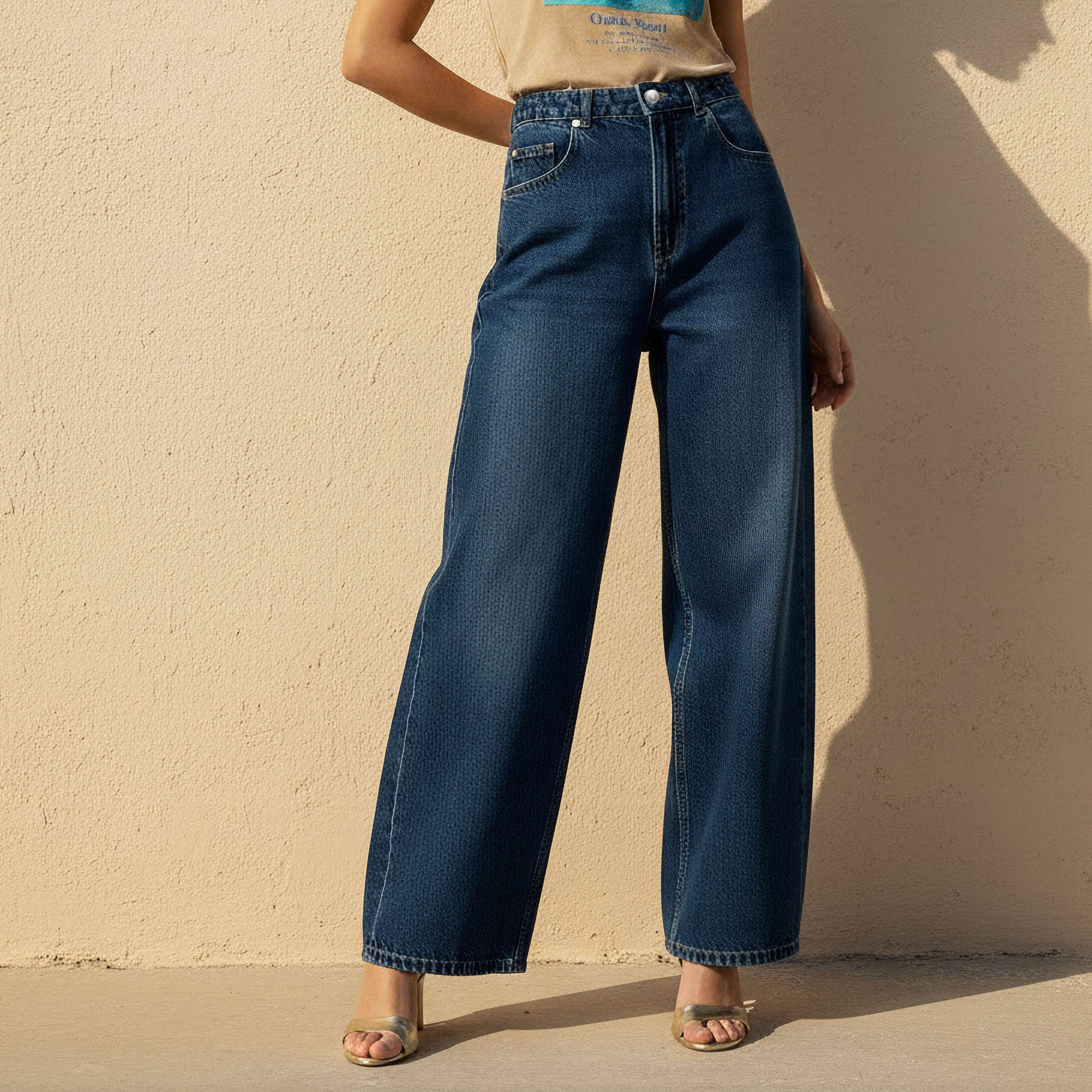 Lee Cooper Baggy Fit Cotton Jeans-women-clothing-bottoms-jeans-image-1