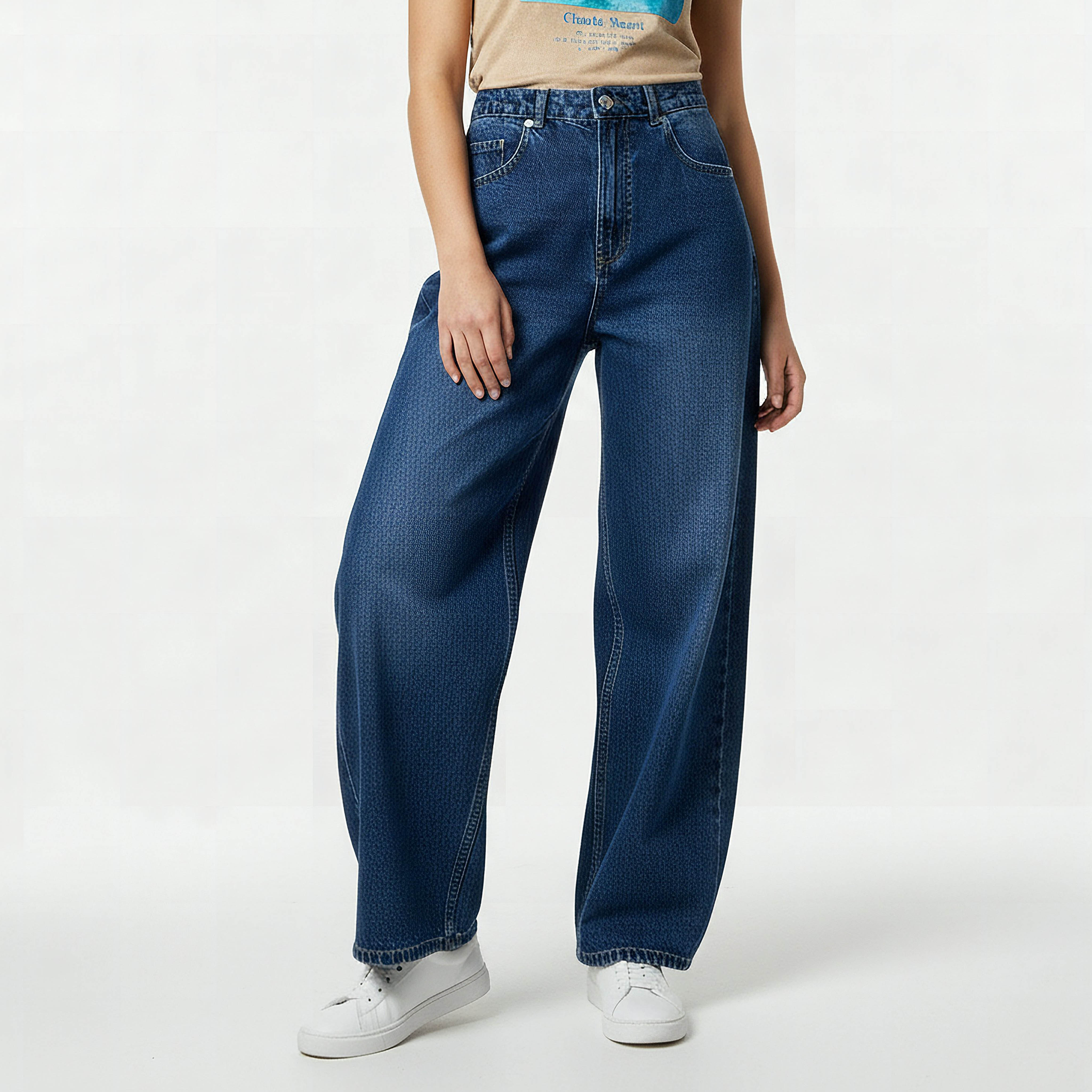 Lee Cooper Baggy Fit Cotton Jeans-women-clothing-bottoms-jeans-image-4