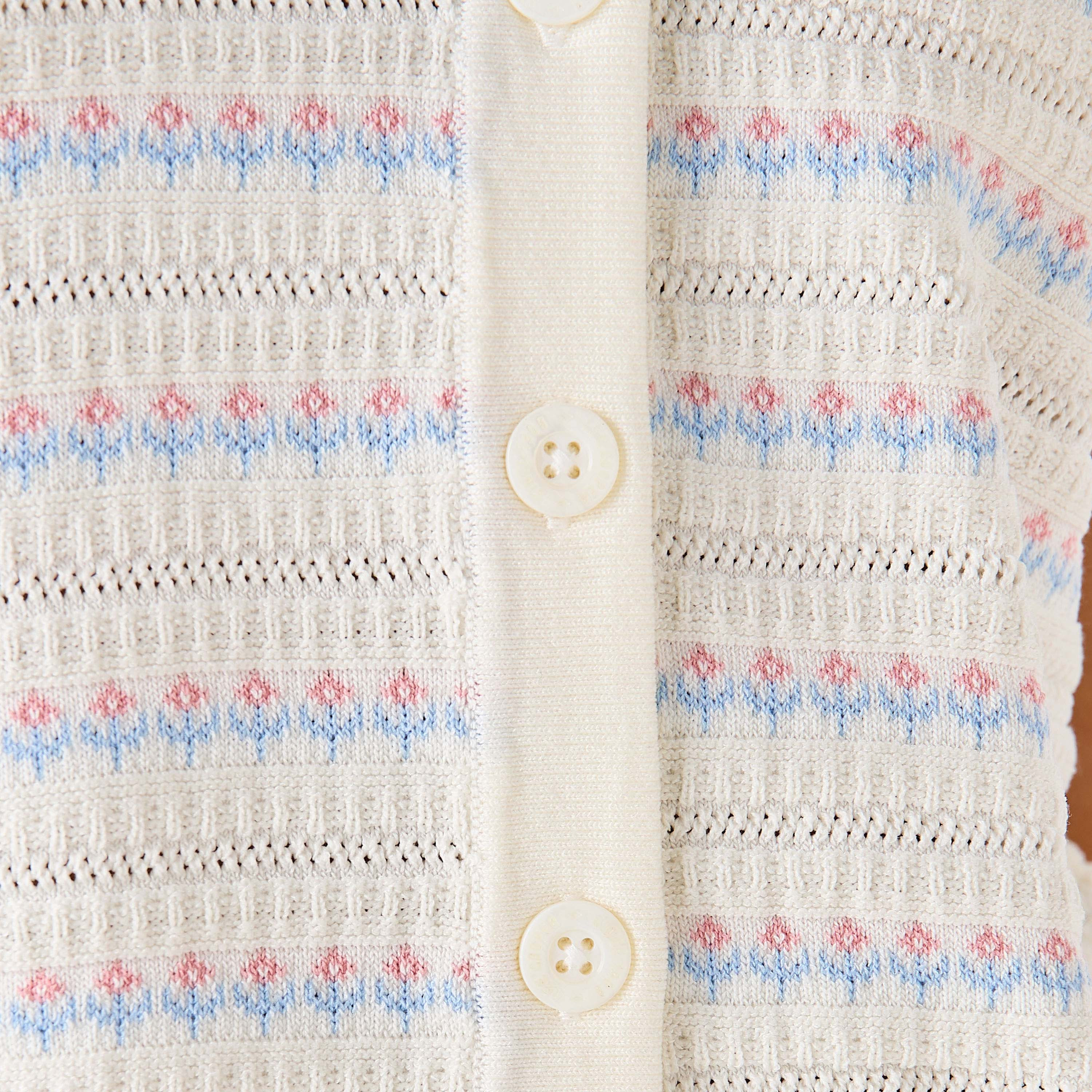 كارديجان مخطط بقصة عادية من لي كوبر-women-winterwear-cardigansandjumpers-cardigans-image-1