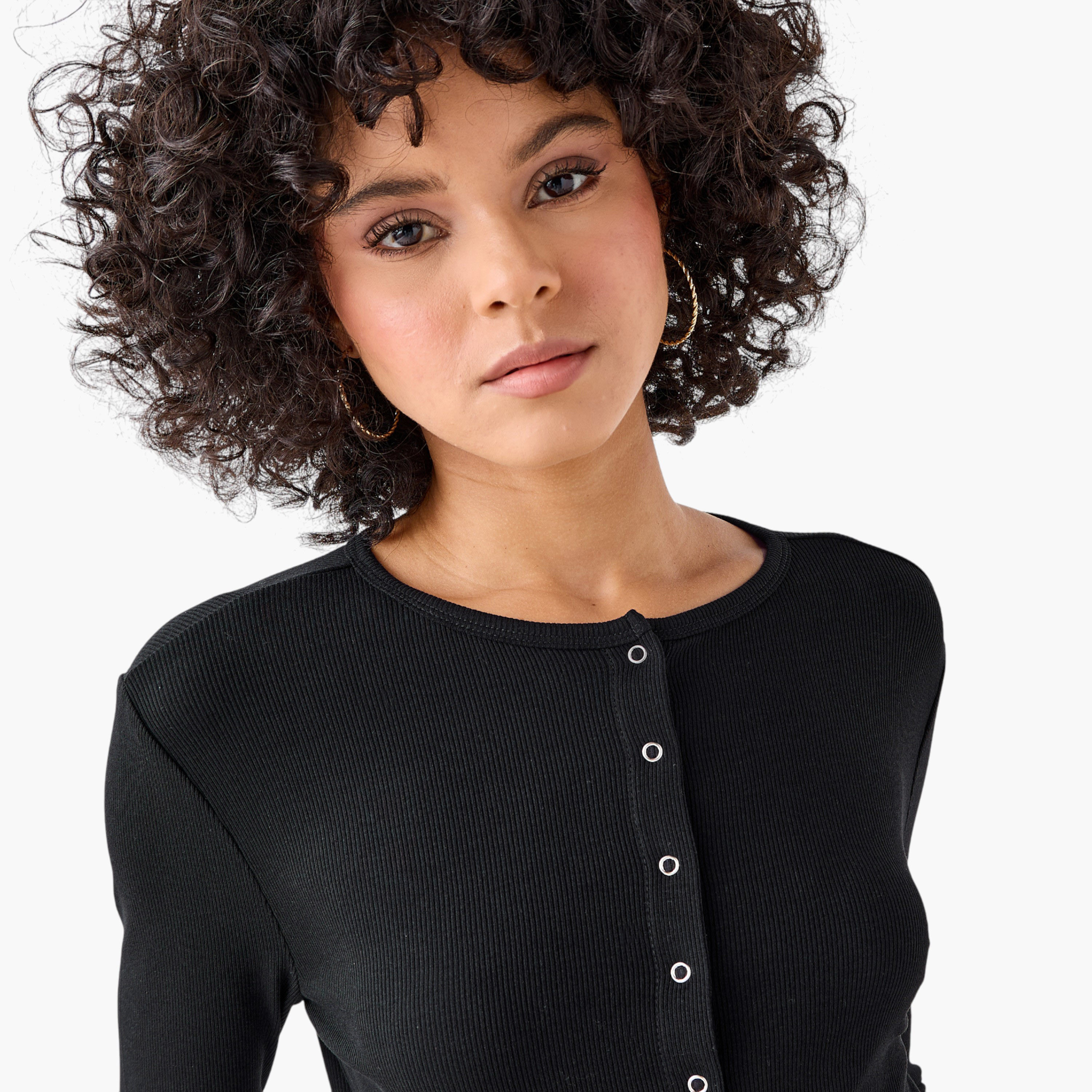 Lee Cooper Henley Top with Ribbed Texture and Round Neck-women-clothing-shirtsandblouses-blouses-image-5