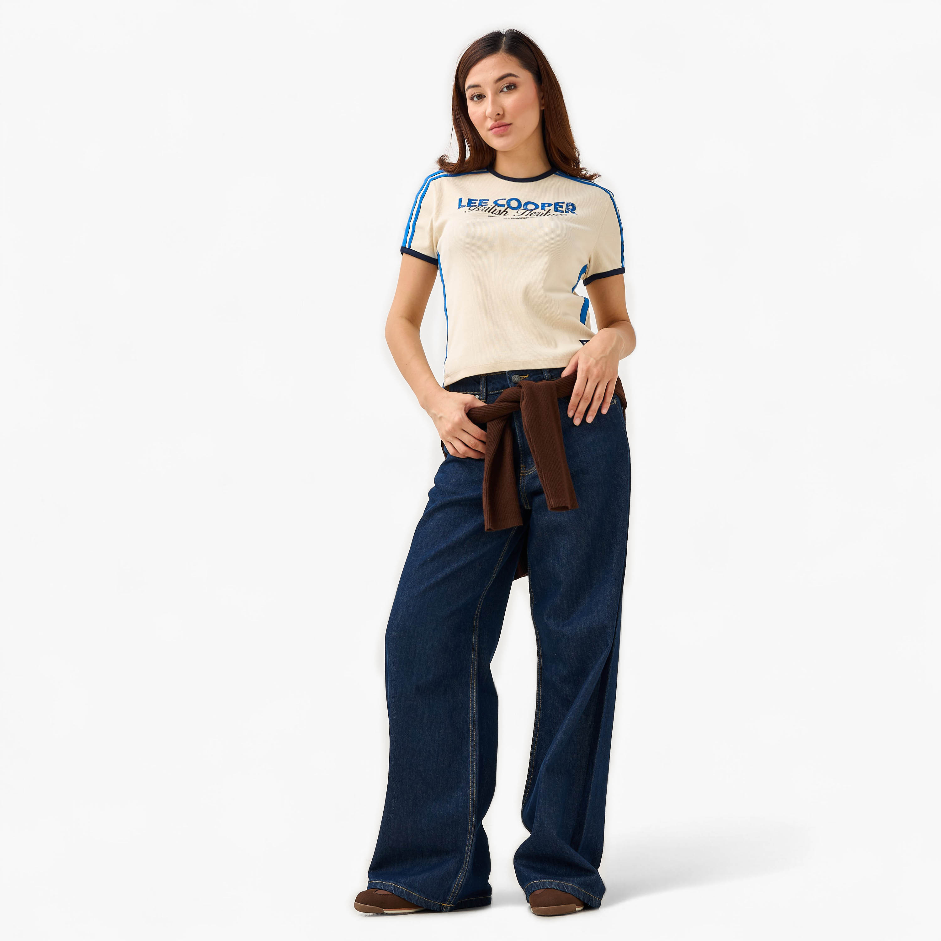 Lee Cooper Regular Fit T-shirt with Tape Detail-women-clothing-tshirts-image-5