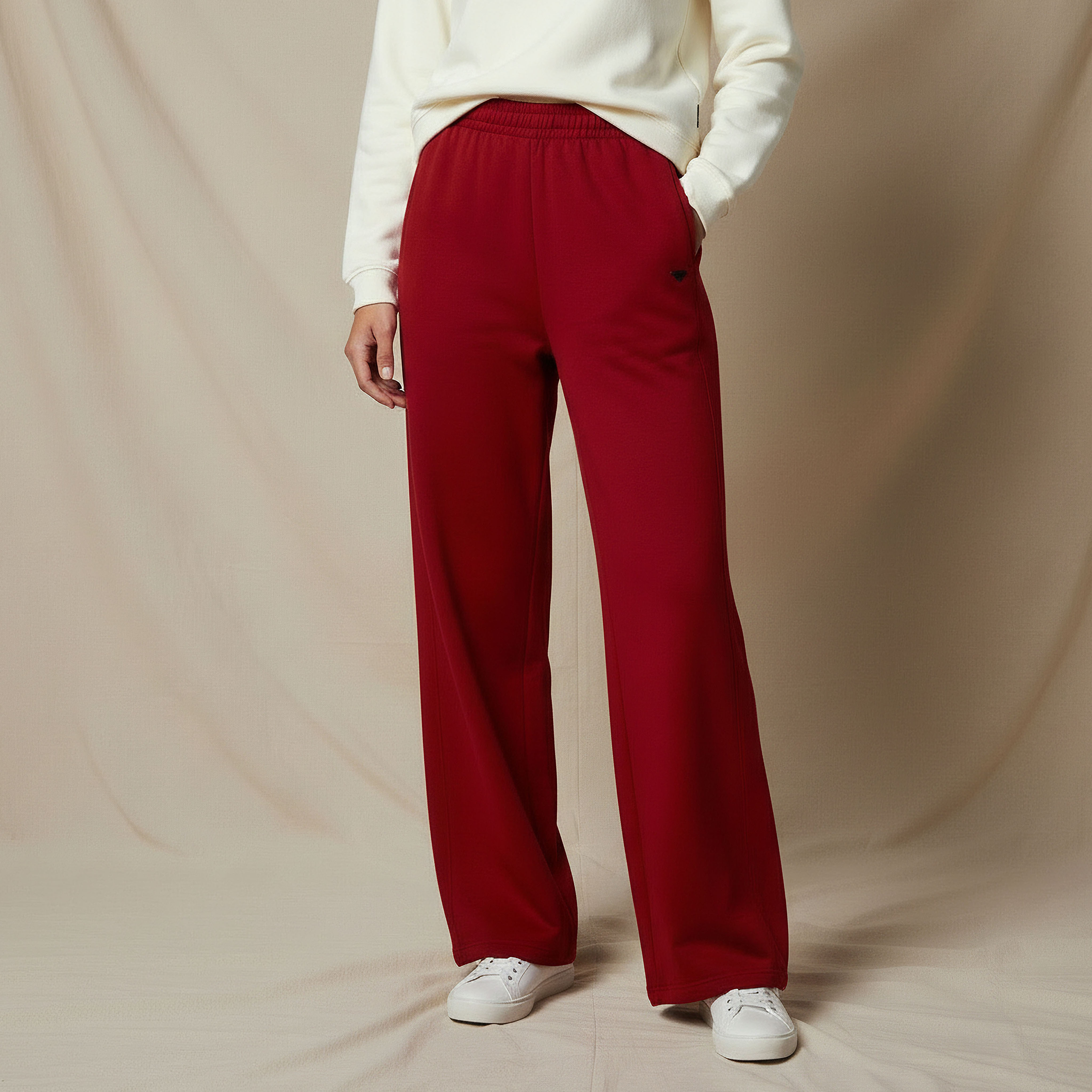 بنطلون بقصة مستقيمة وخصر مطاطي من لي كوبر-women-clothing-bottoms-joggers-image-1