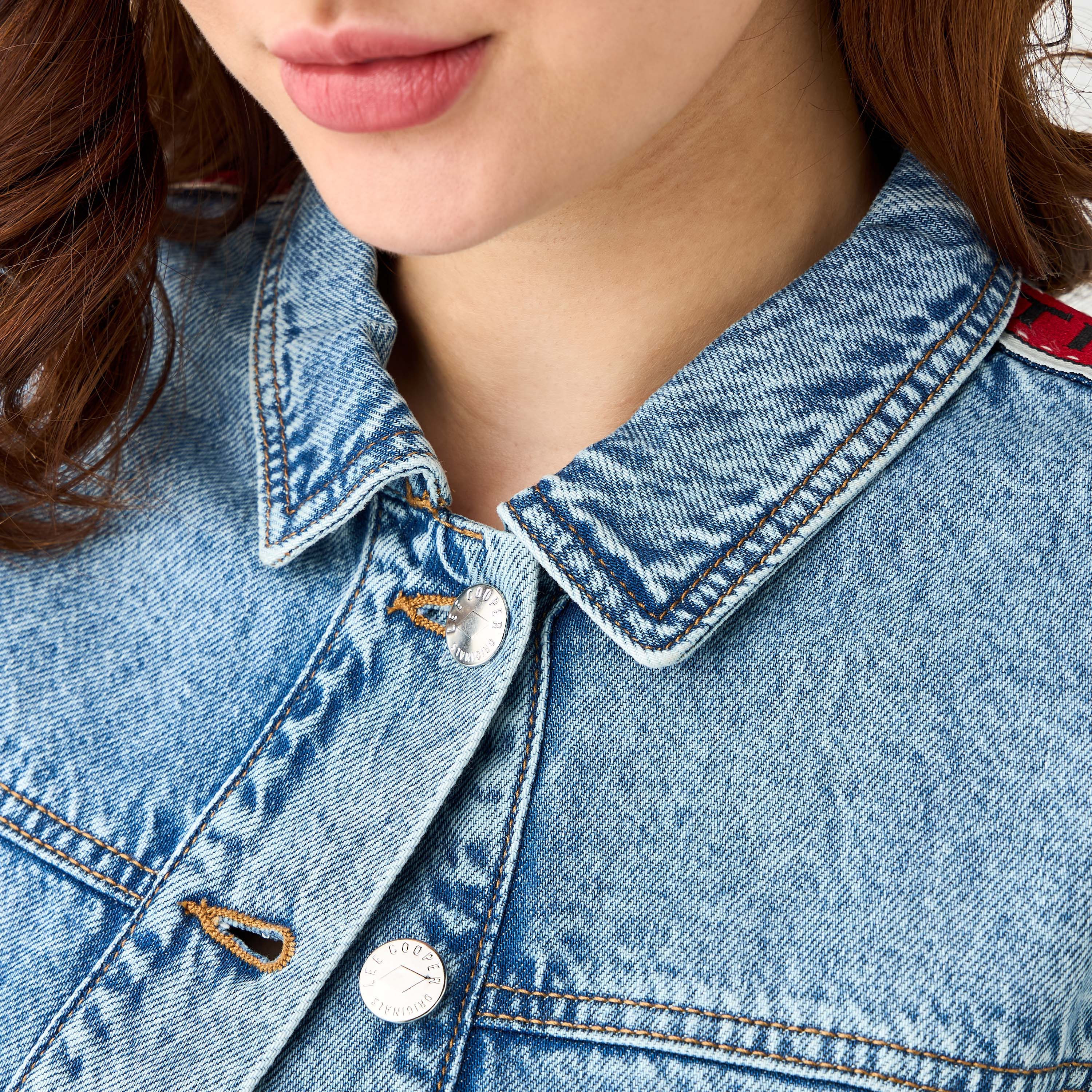 Lee Cooper Denim Jacket with Embroidery Detail-women-winterwear-coatsandjackets-jackets-image-7
