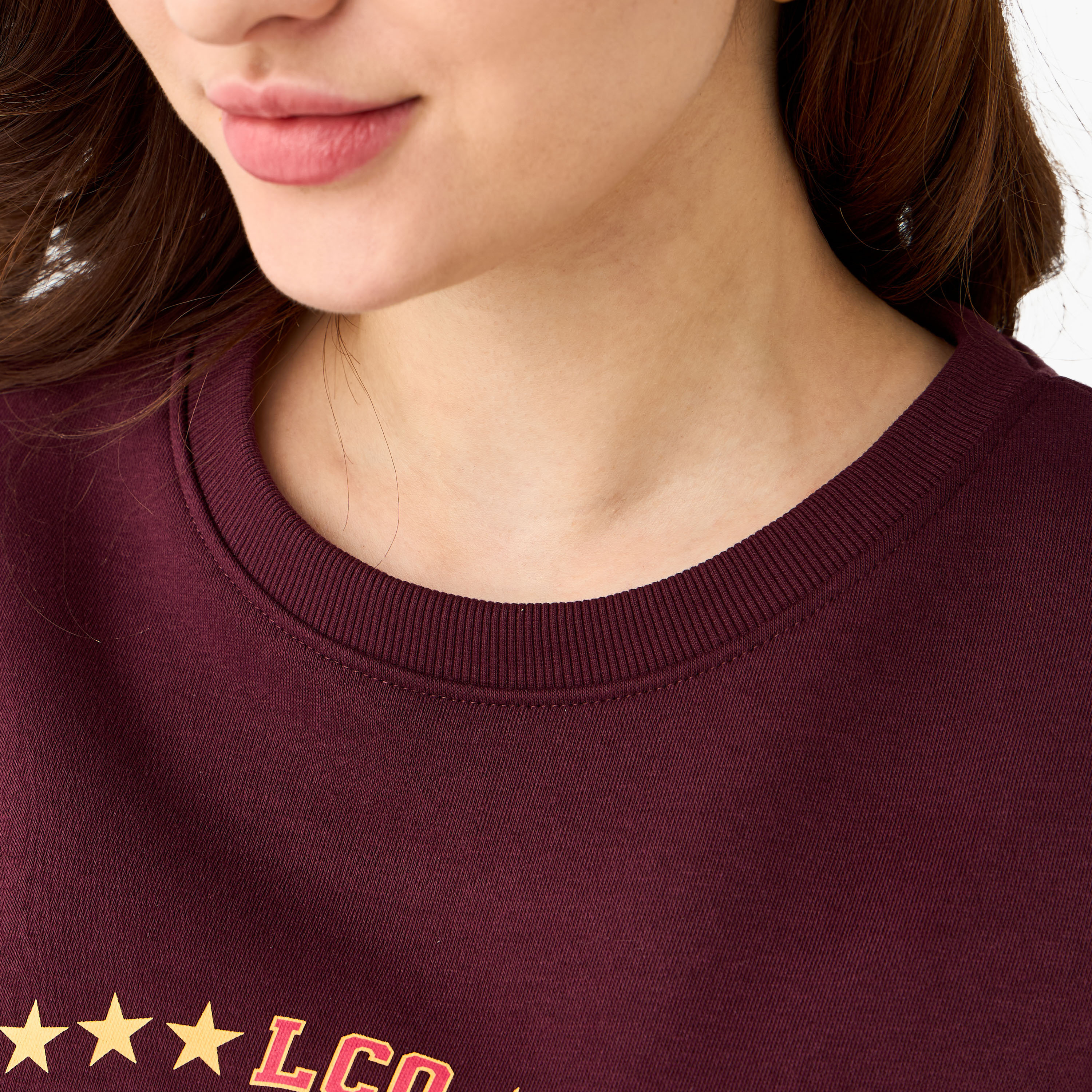 Lee Cooper Regular Fit Sweatshirt with Print-women-winterwear-hoodiesandsweatshirts-sweatshirts-image-3