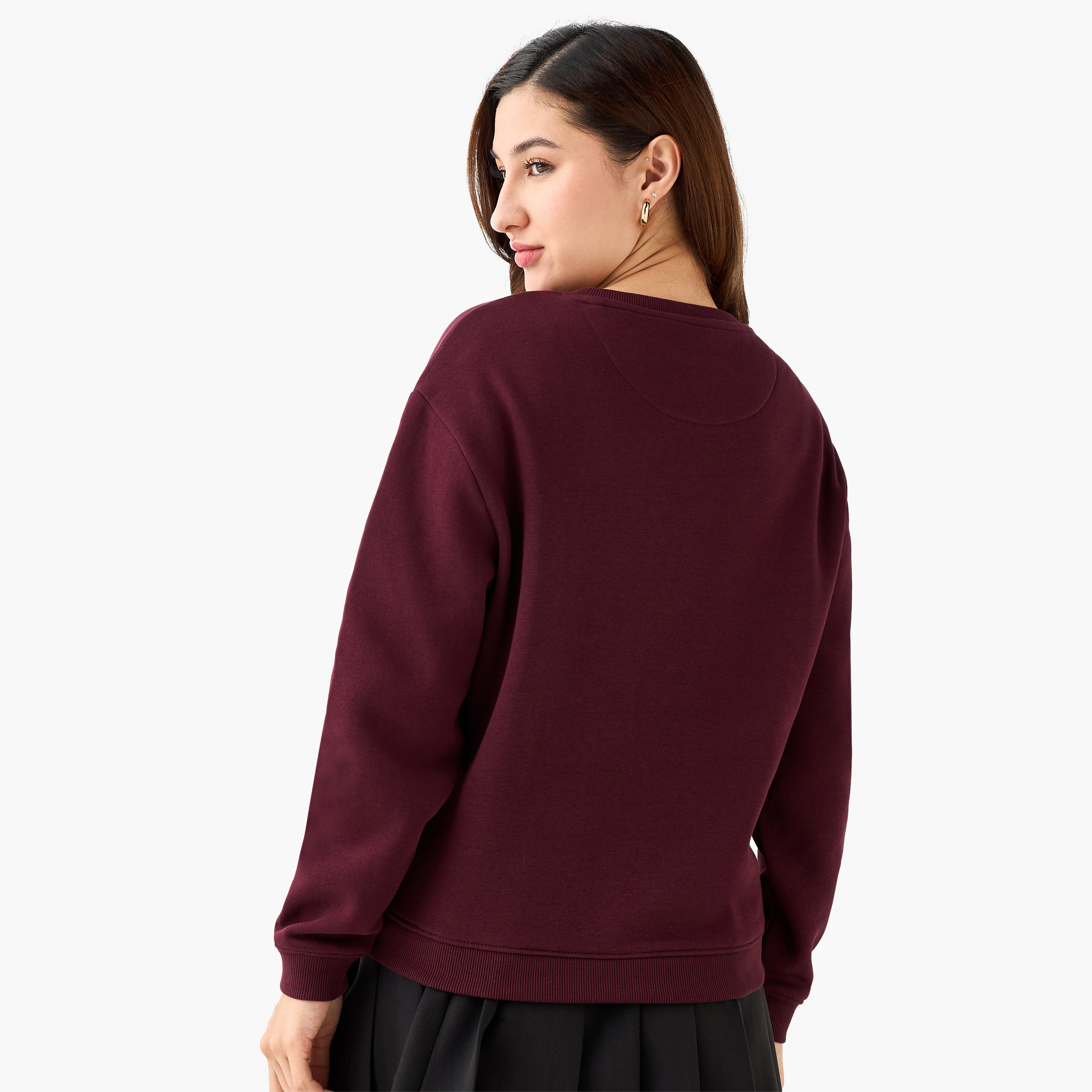 Lee Cooper Regular Fit Sweatshirt with Print-women-winterwear-hoodiesandsweatshirts-sweatshirts-image-4