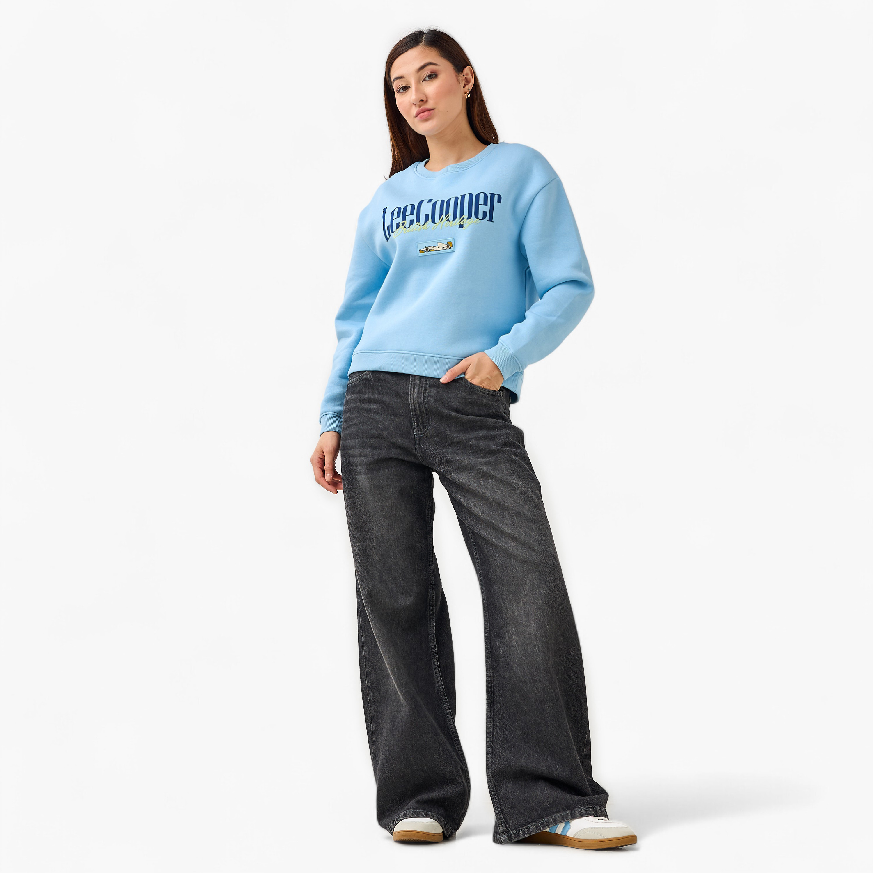 Lee Cooper Regular Fit Sweatshirt with Print-women-winterwear-hoodiesandsweatshirts-sweatshirts-image-4