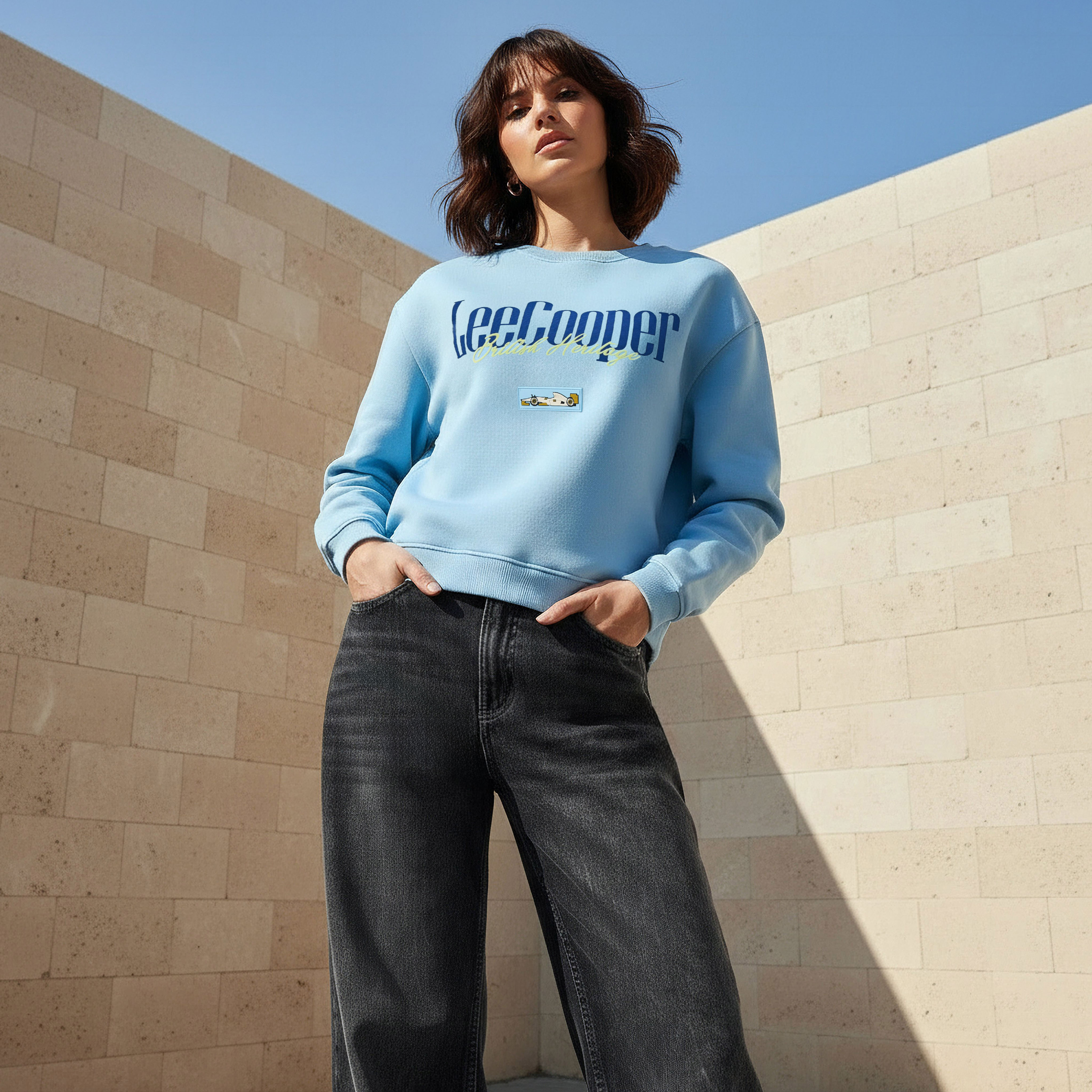 Lee Cooper Regular Fit Sweatshirt with Print-women-winterwear-hoodiesandsweatshirts-sweatshirts-image-2