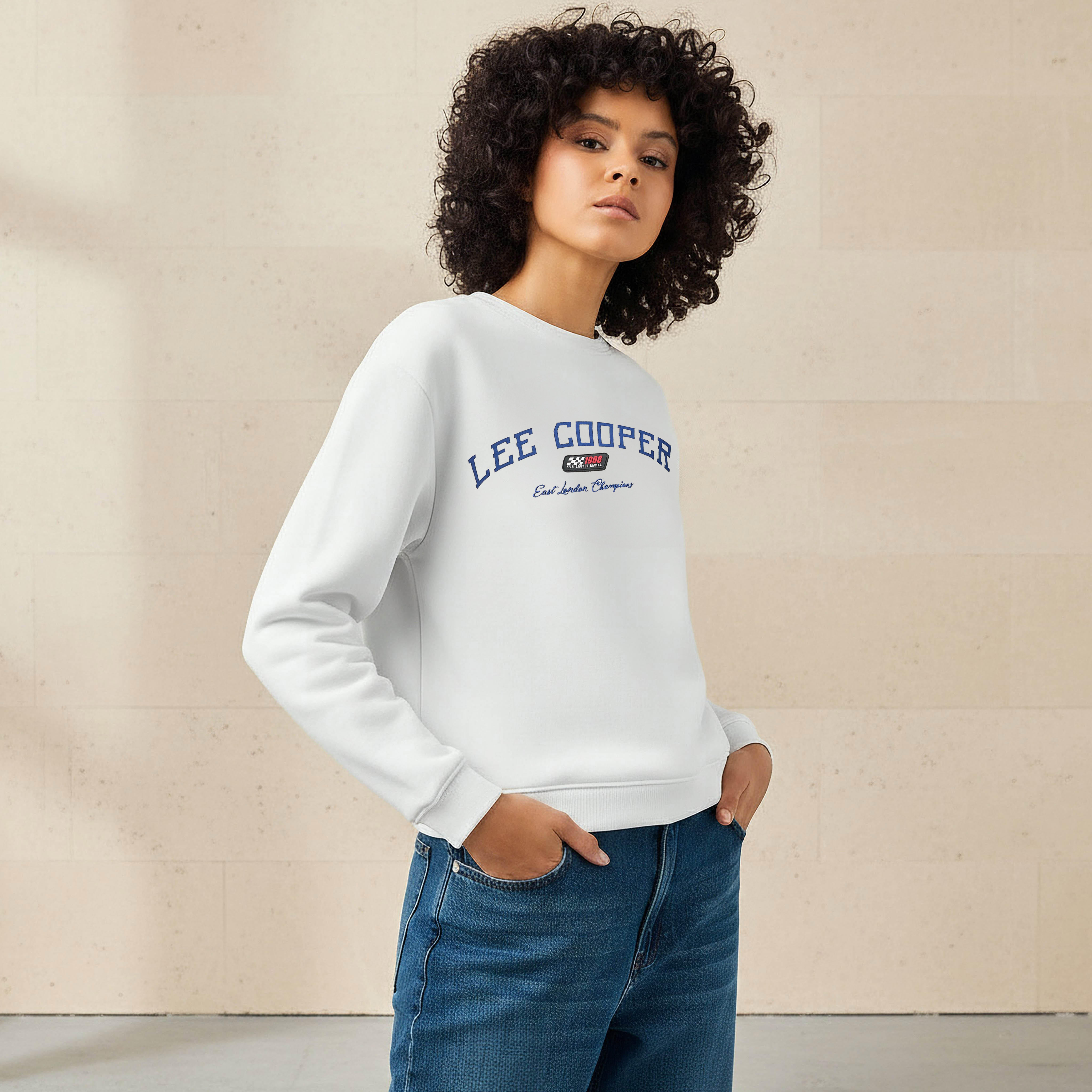 Lee Cooper Regular Fit Sweatshirt with Print-women-winterwear-hoodiesandsweatshirts-sweatshirts-image-1