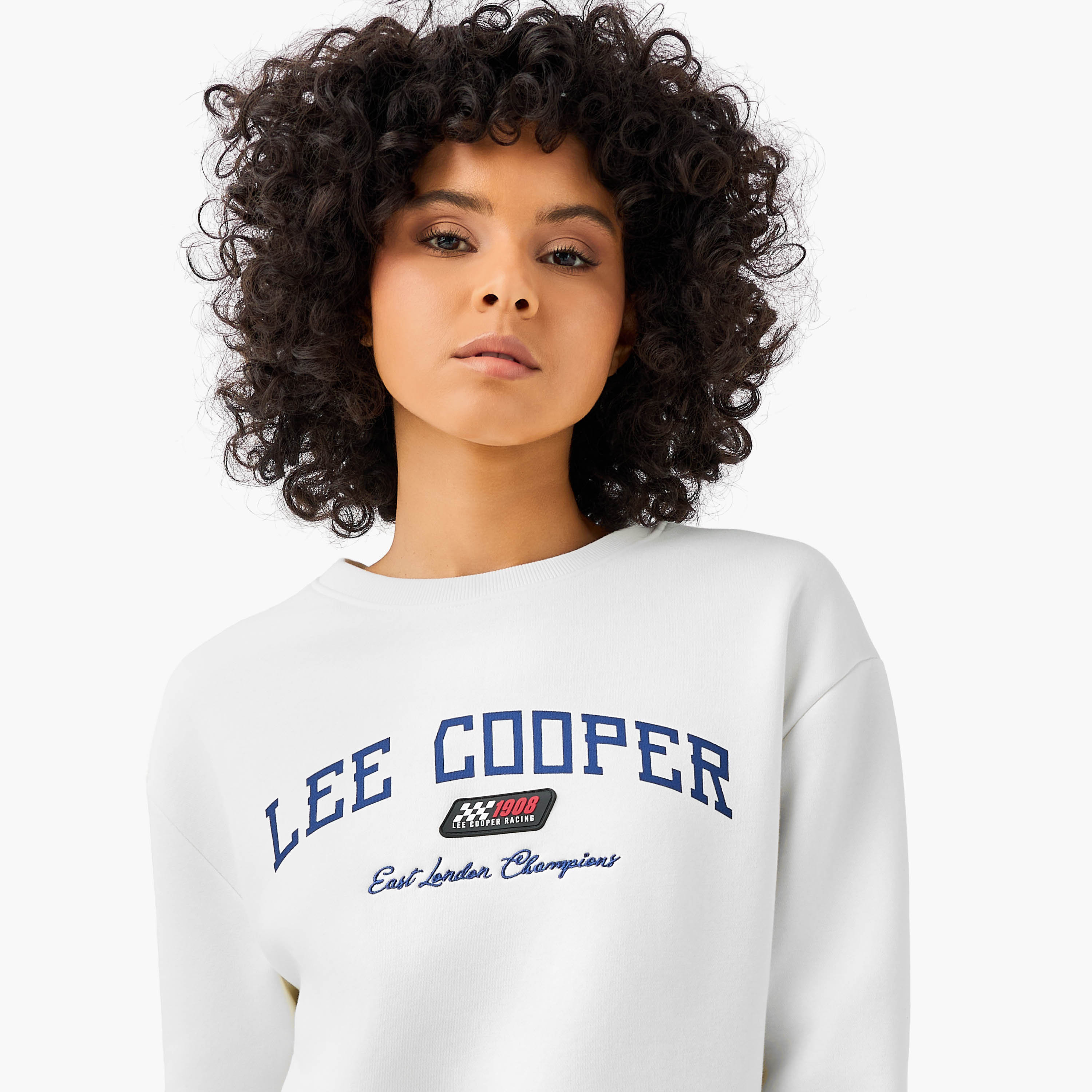 Lee Cooper Regular Fit Sweatshirt with Print-women-winterwear-hoodiesandsweatshirts-sweatshirts-image-4
