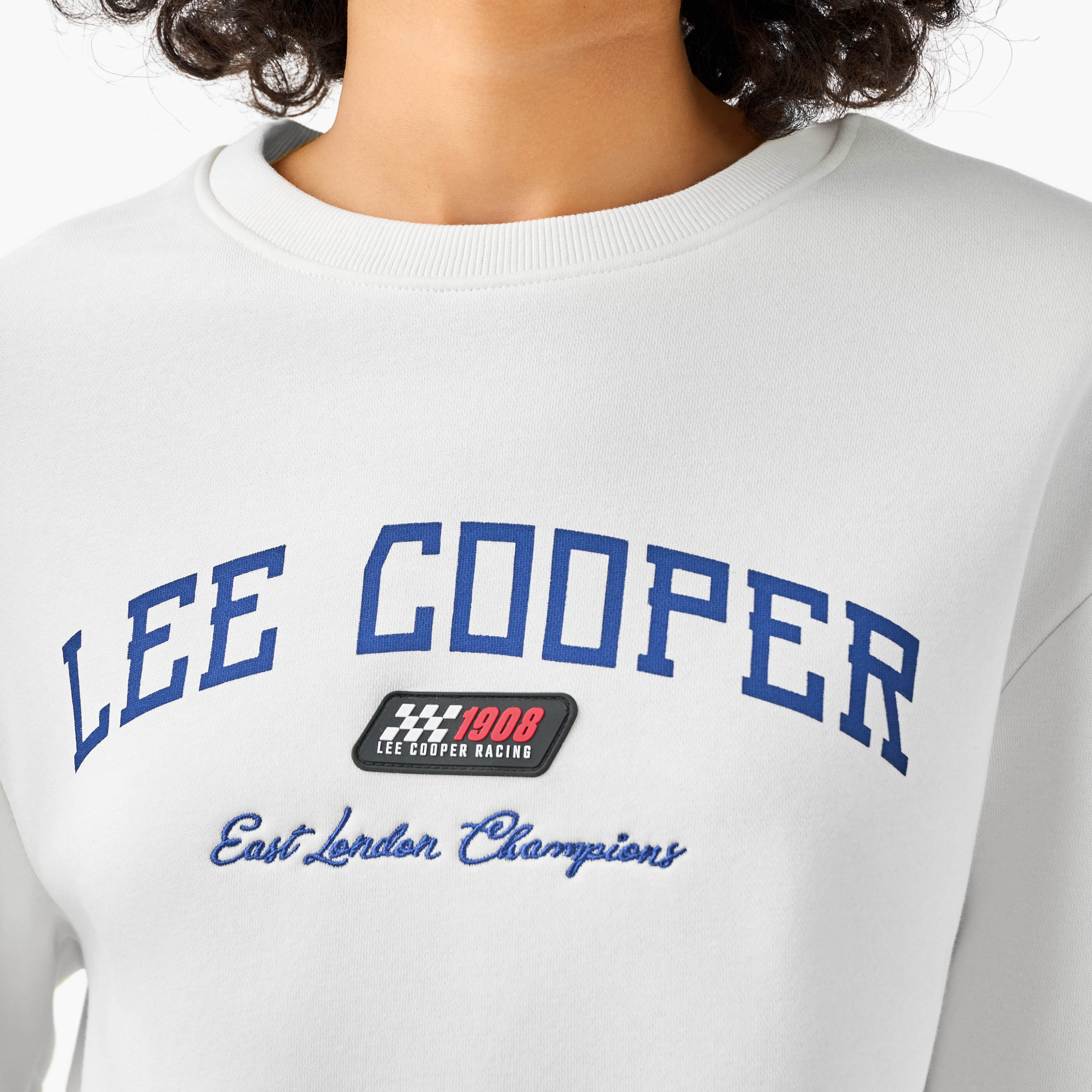 Lee Cooper Regular Fit Sweatshirt with Print-women-winterwear-hoodiesandsweatshirts-sweatshirts-image-5