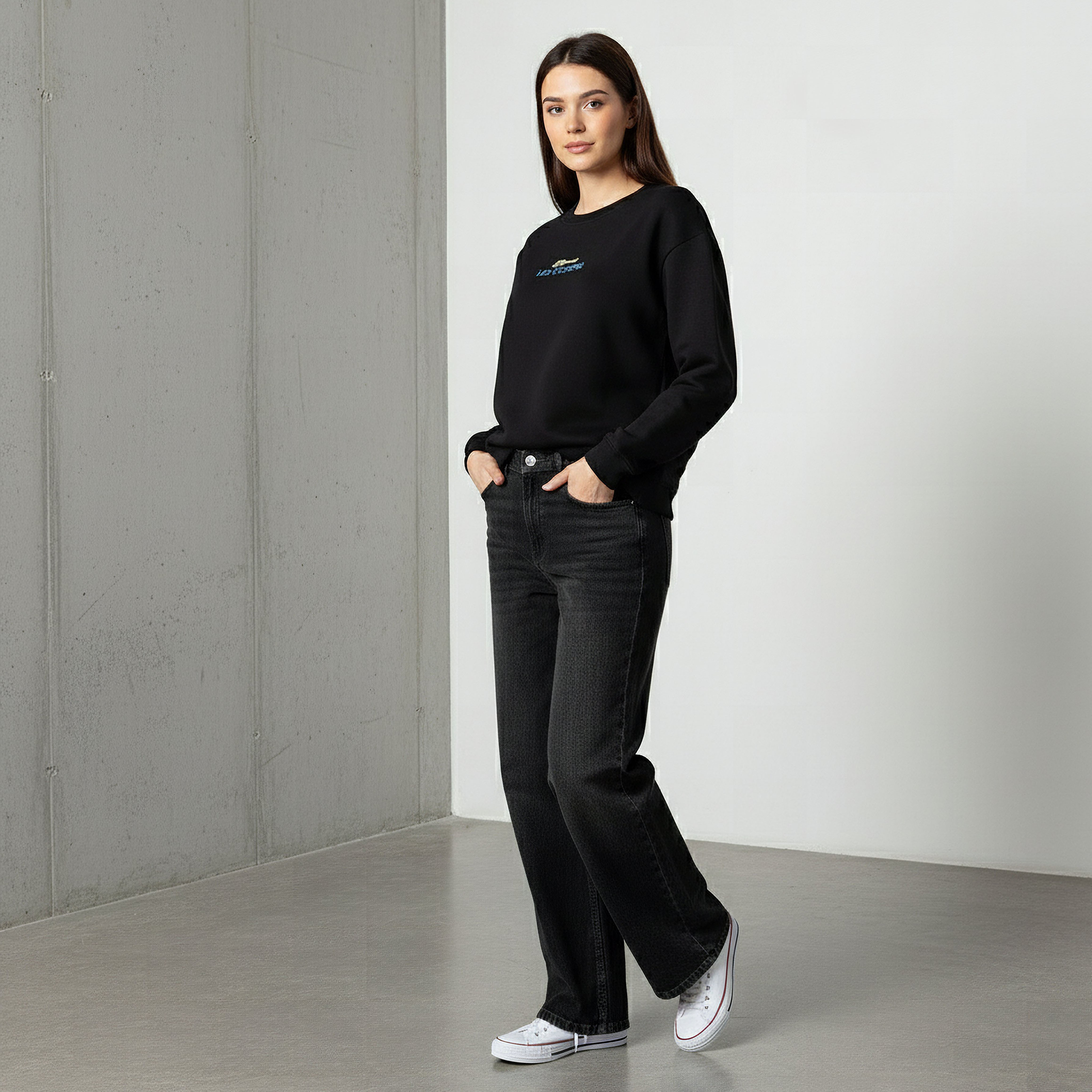 Lee Cooper Regular Fit Sweatshirt with Print-women-winterwear-hoodiesandsweatshirts-sweatshirts-image-3