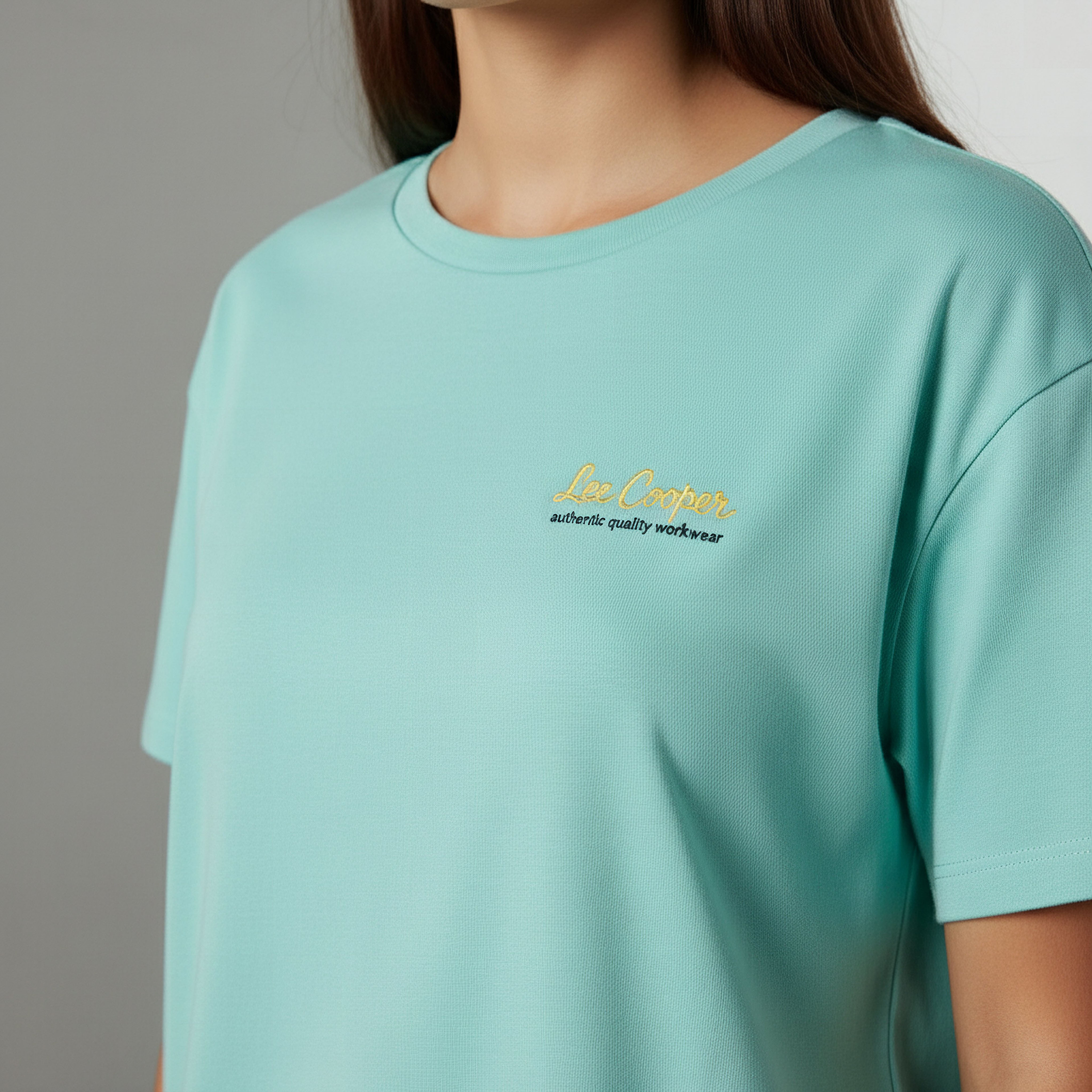 Lee Cooper Regular Fit Cotton T-shirt with Print-women-clothing-tshirts-image-4