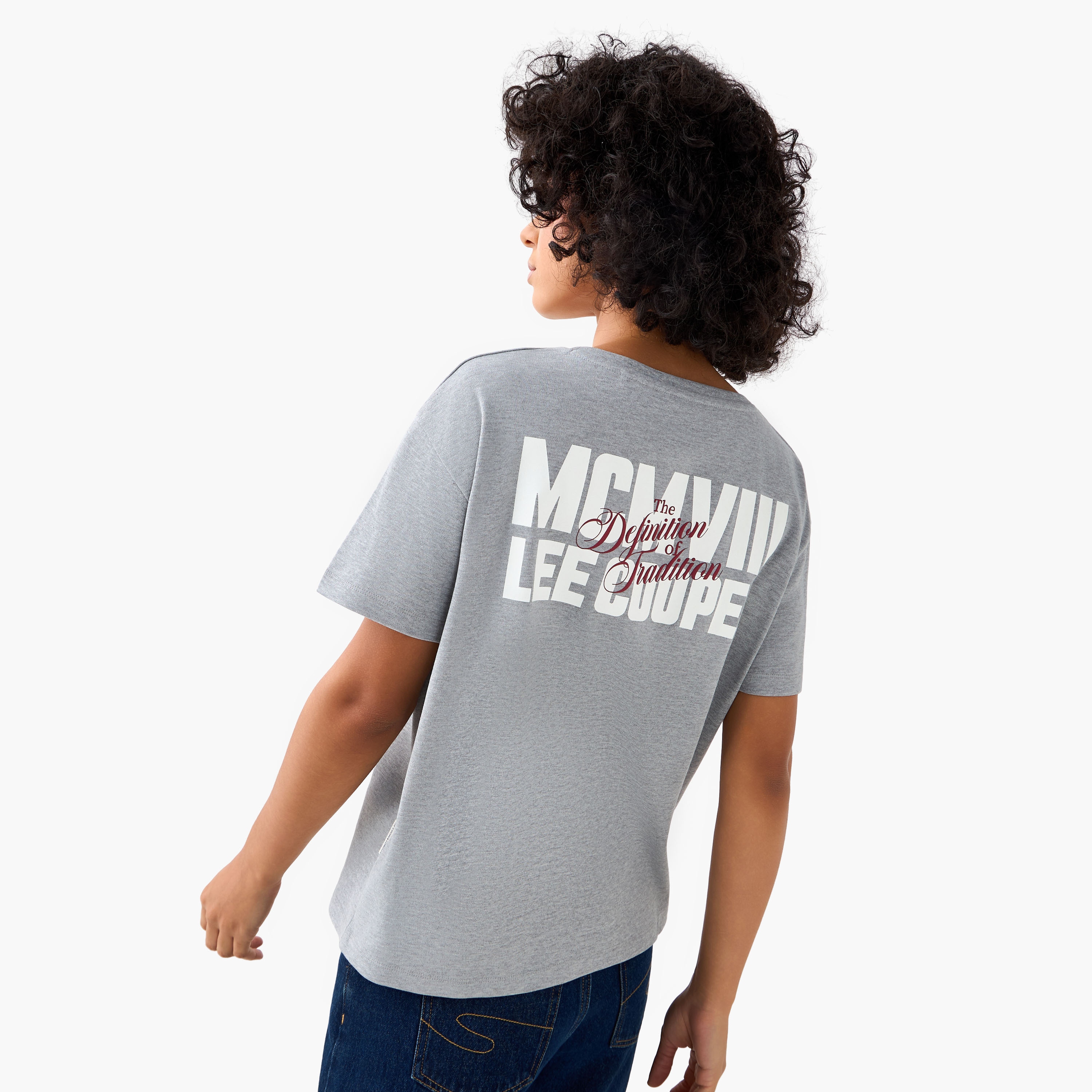 Lee Cooper Regular Fit Cotton T-shirt with Print-women-clothing-tshirts-image-3