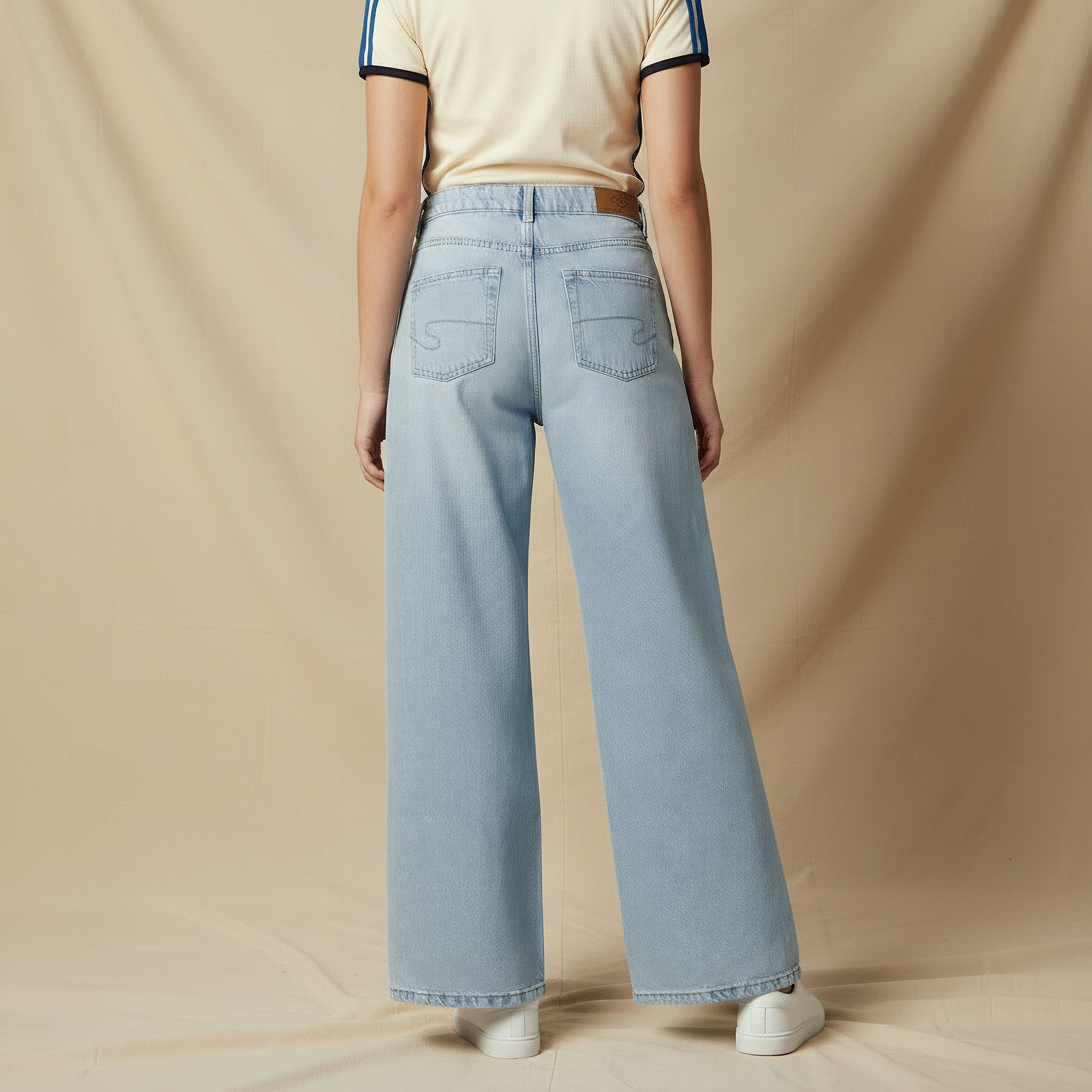 Lee Cooper Wide Leg Flexi Waist Jeans-women-clothing-bottoms-jeans-image-4