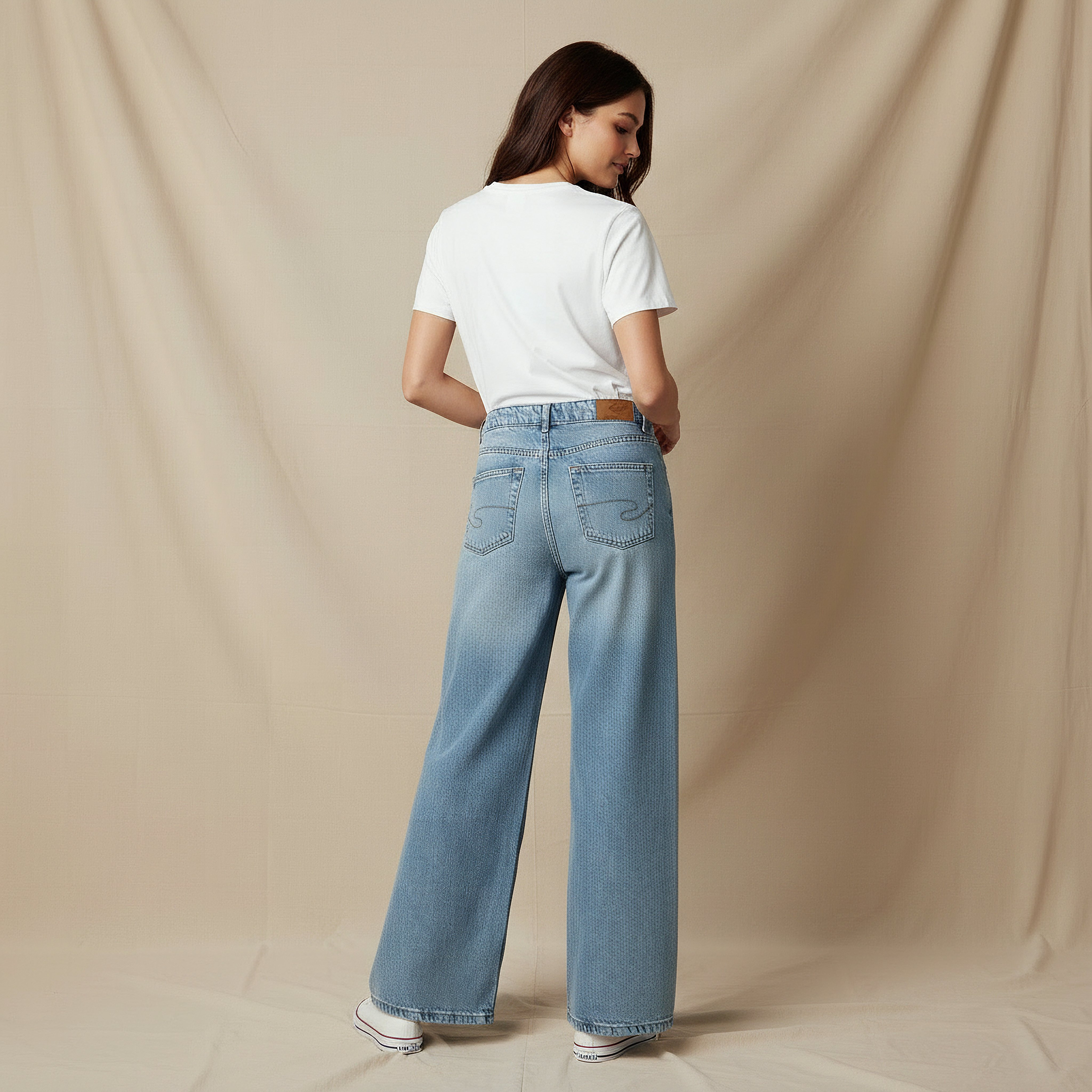 Lee Cooper Wide Leg Flexi Waist Jeans-women-clothing-bottoms-jeans-image-1