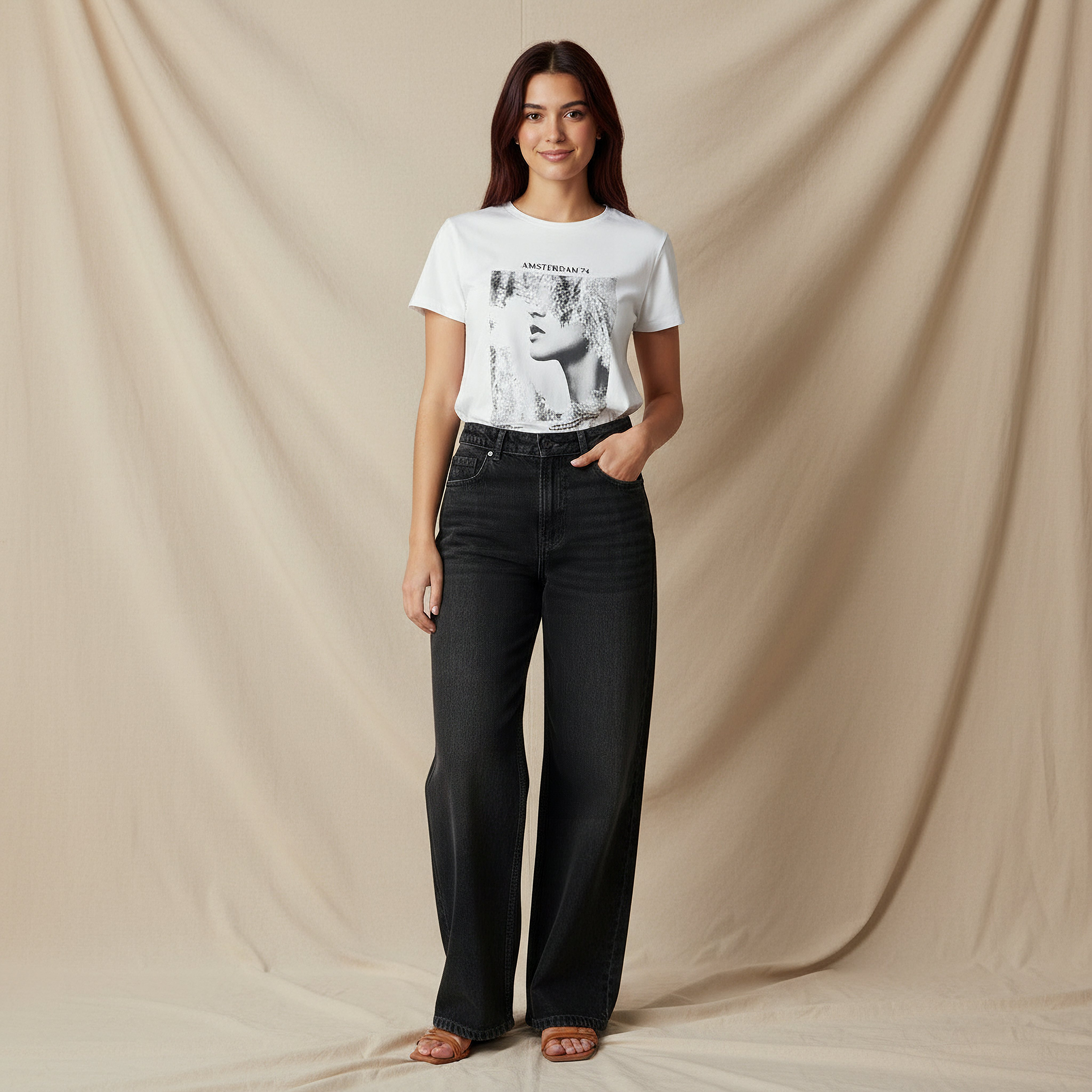 Lee Cooper Wide Leg Flexi Waist Jeans-women-clothing-bottoms-jeans-image-2