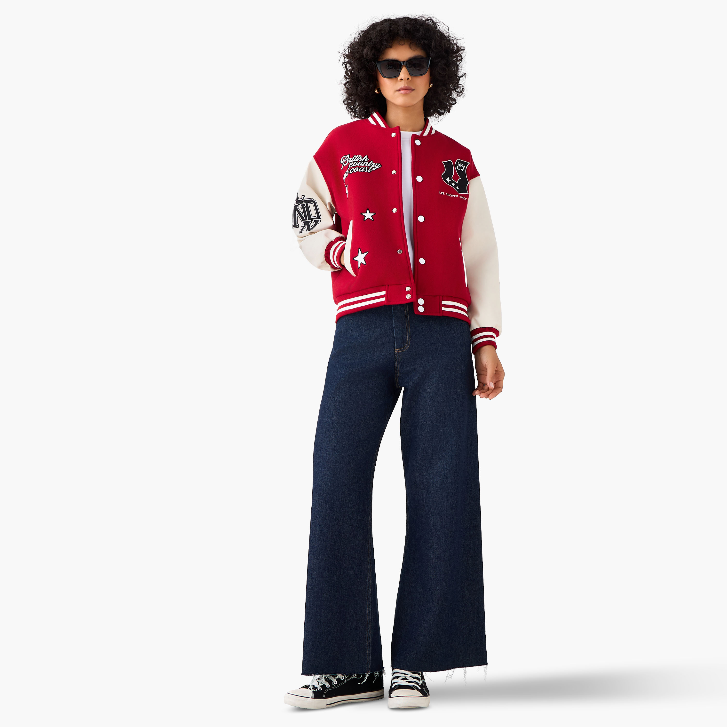 Lee Cooper Embroidered Bomber Jacket-women-winterwear-coatsandjackets-jackets-image-7