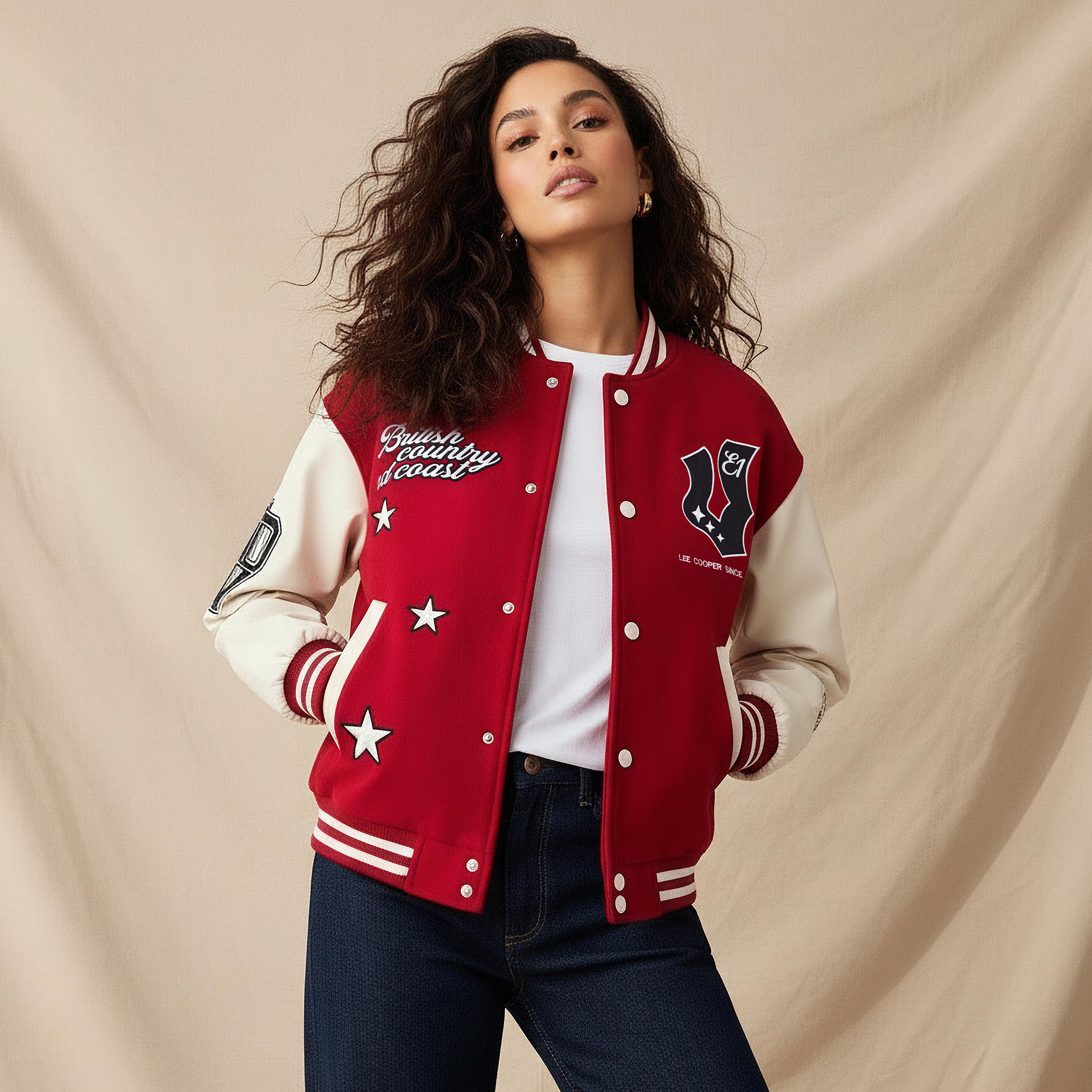 Lee Cooper Embroidered Bomber Jacket-women-winterwear-coatsandjackets-jackets-image-1