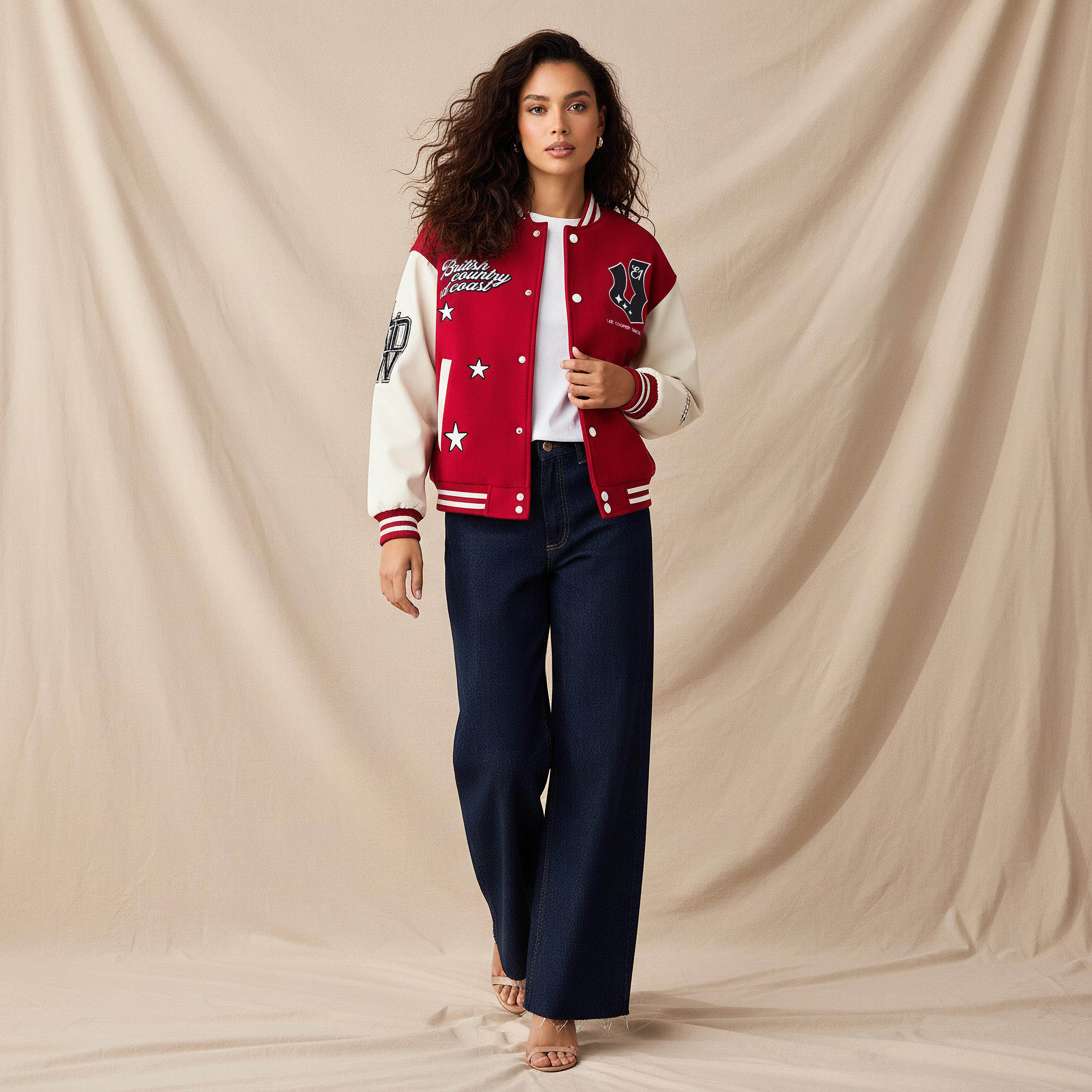 Lee Cooper Embroidered Bomber Jacket-women-winterwear-coatsandjackets-jackets-image-2