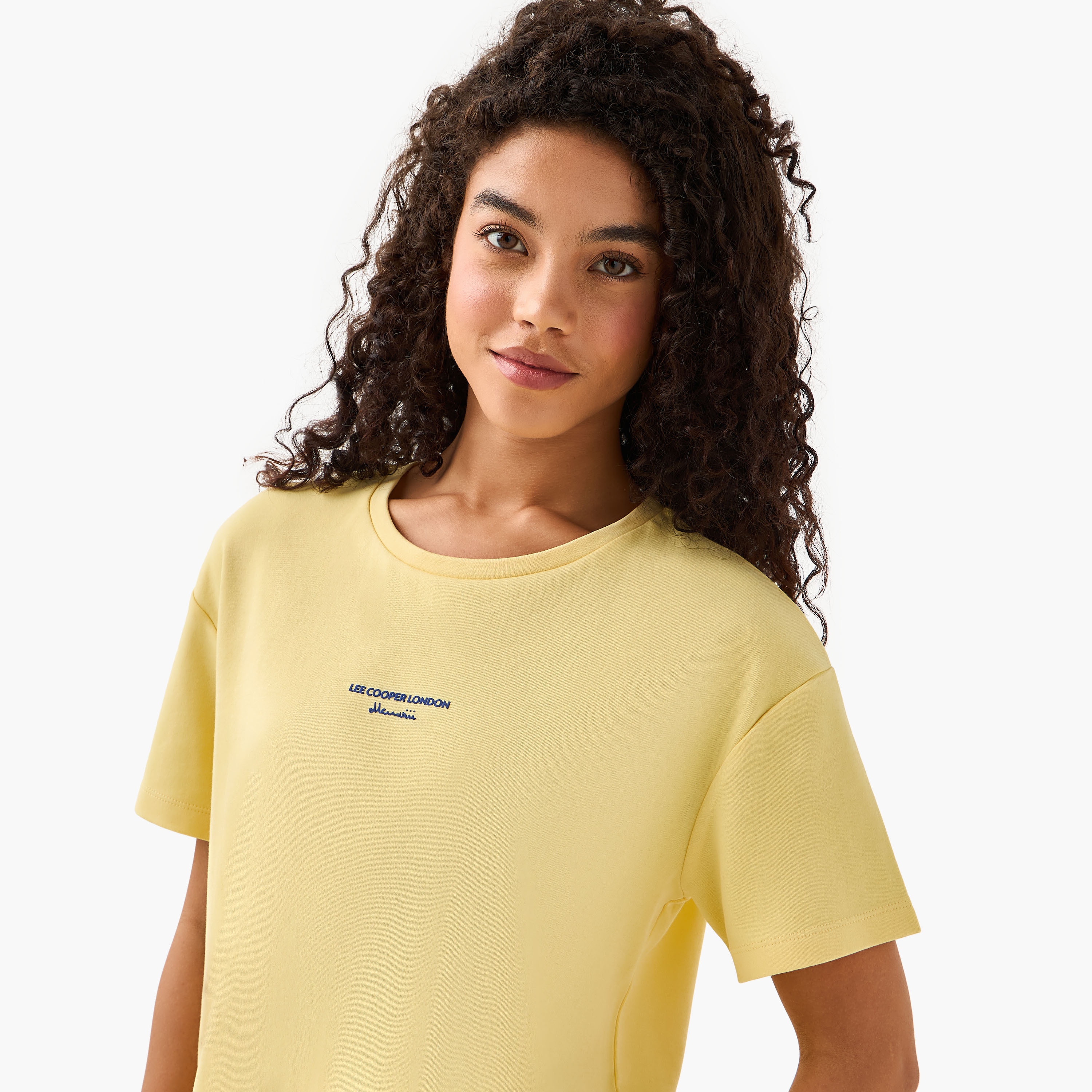 تيشيرت قطن بطبعات شعار من لي كوبر-women-clothing-tshirts-image-6