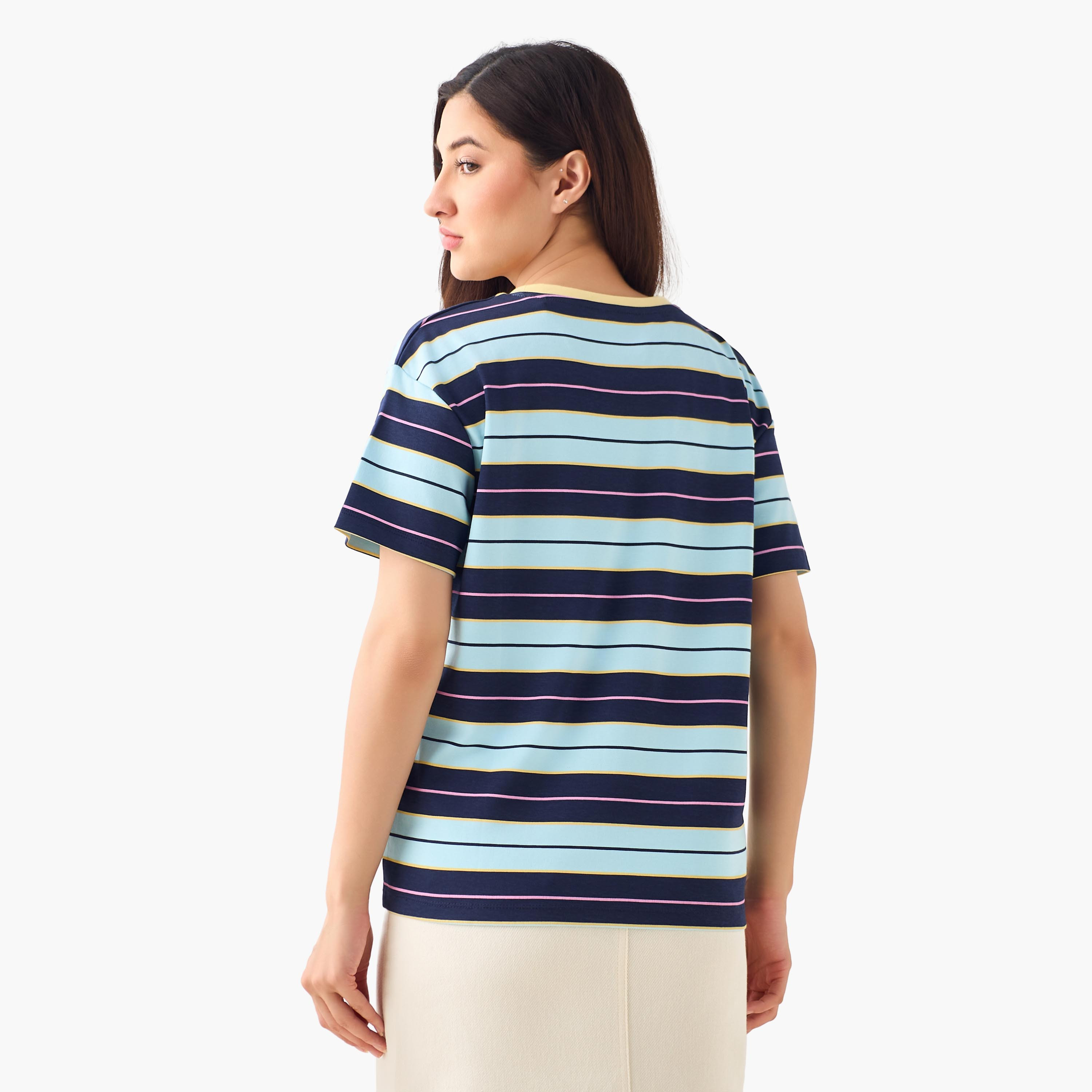 Lee Cooper Cotton T-shirt with Logo Print-women-clothing-tshirts-image-3