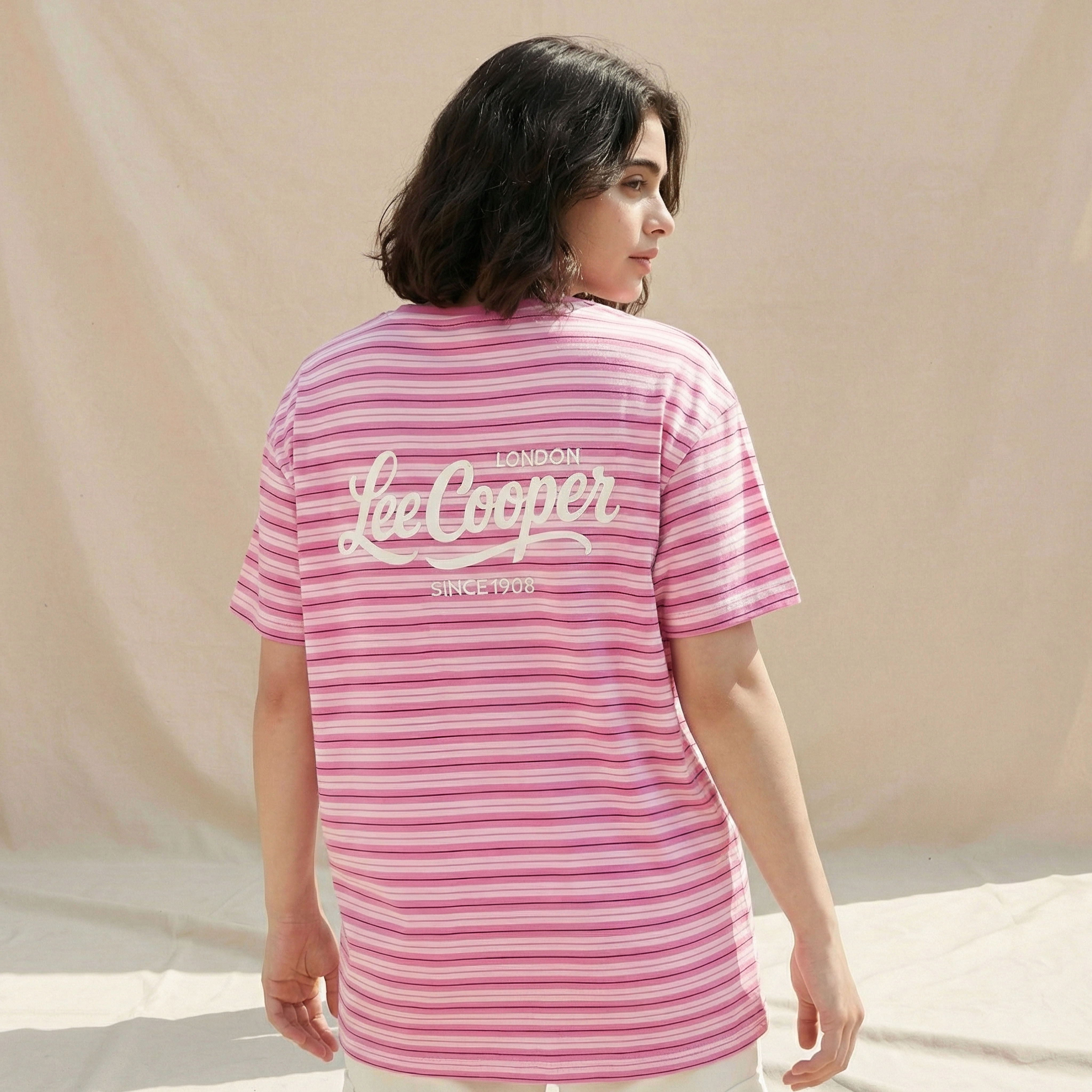 Lee Cooper Cotton T-shirt with Logo Print-women-clothing-tshirts-image-5