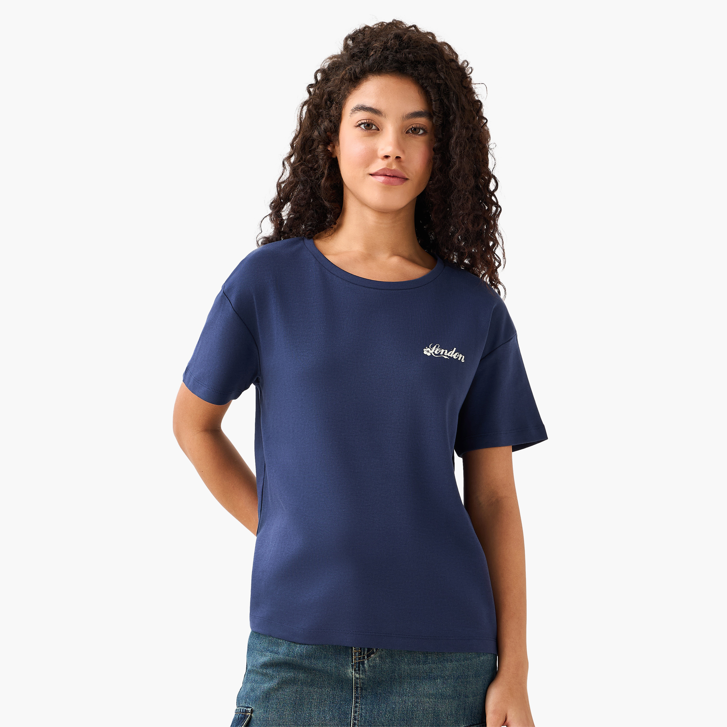 Lee Cooper Cotton T-shirt with Print-women-clothing-tshirts-image-2