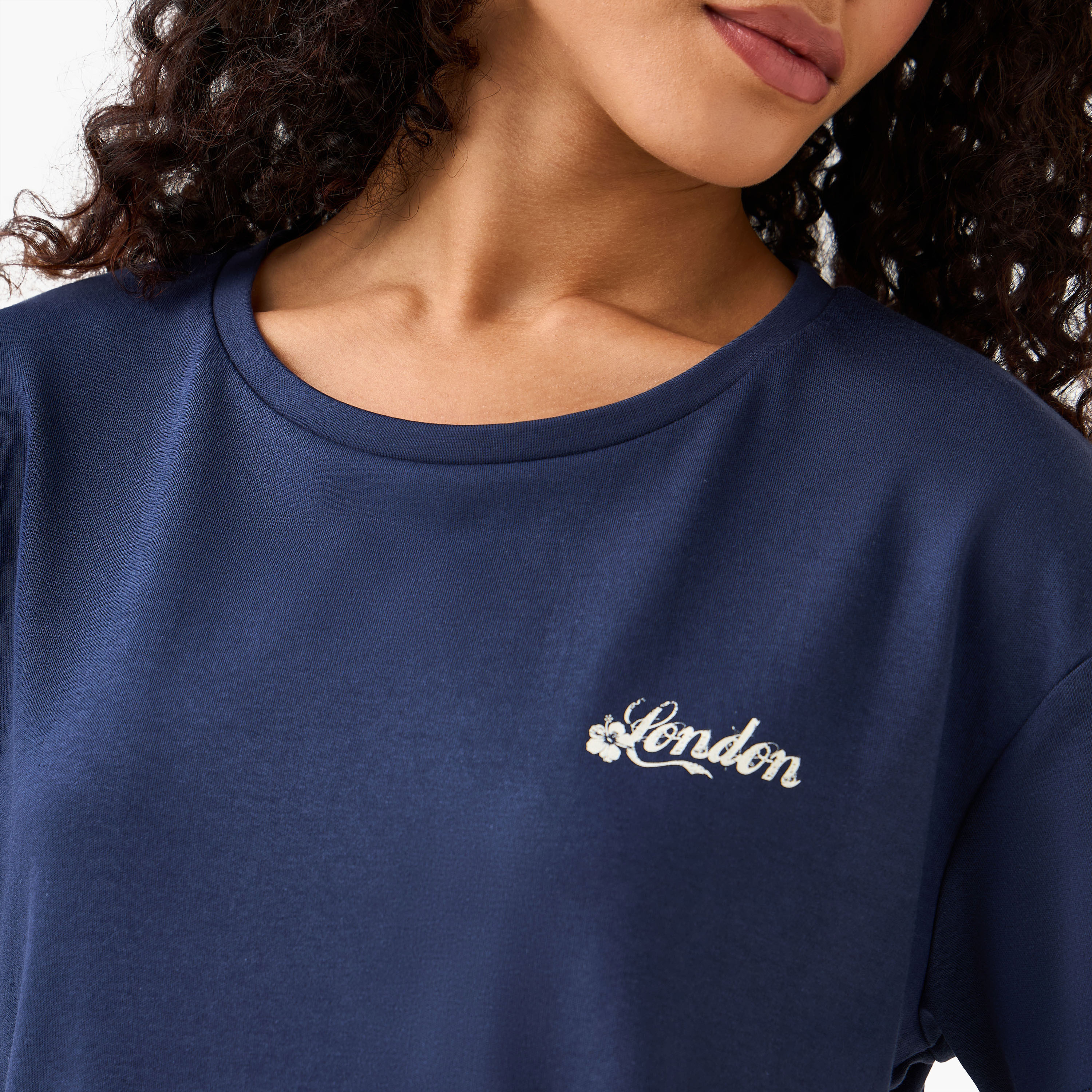 Lee Cooper Cotton T-shirt with Print-women-clothing-tshirts-image-5
