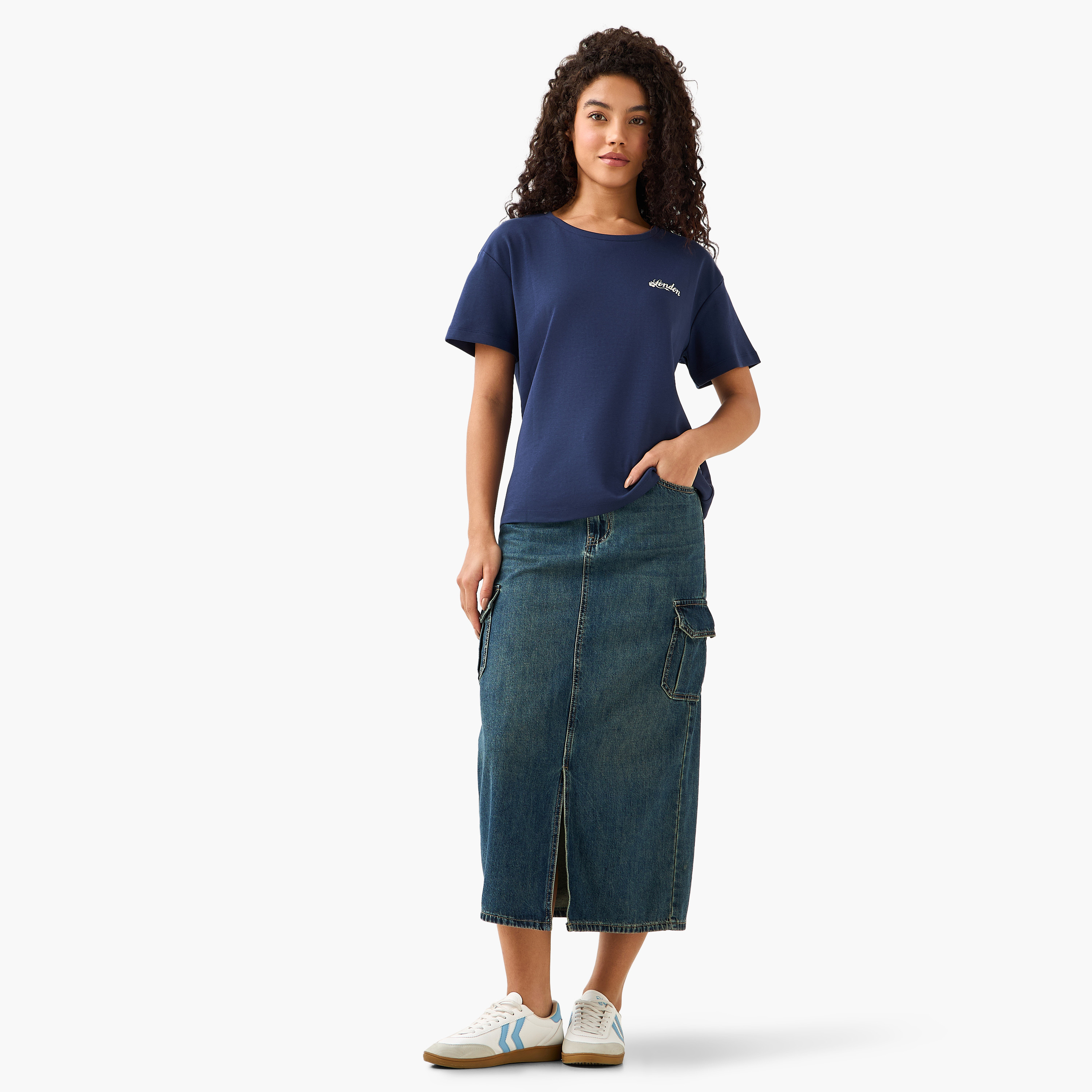 Lee Cooper Cotton T-shirt with Print-women-clothing-tshirts-image-7
