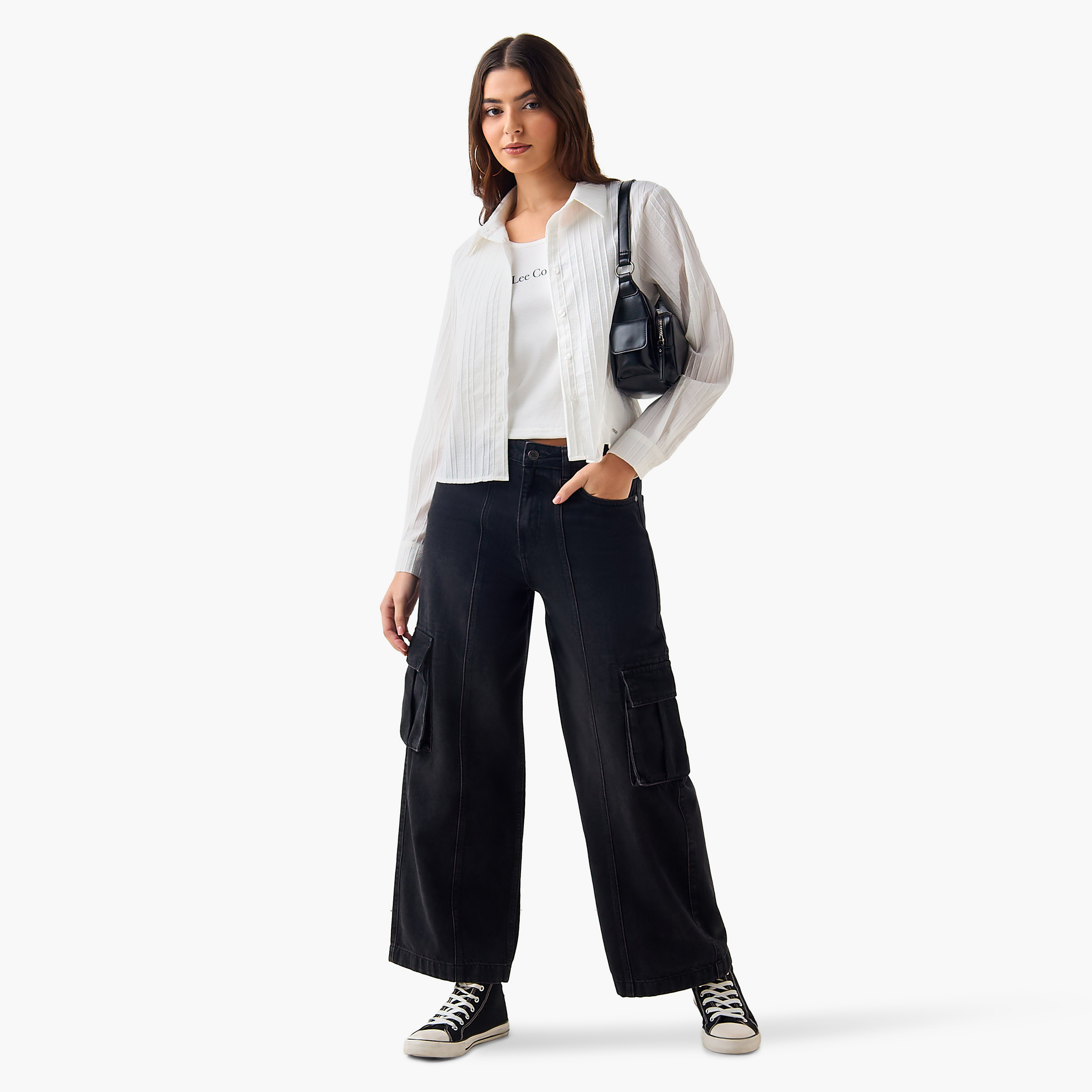 Lee Cooper Cotton Shirt with Stripe Texture-women-clothing-shirtsandblouses-shirts-image-4