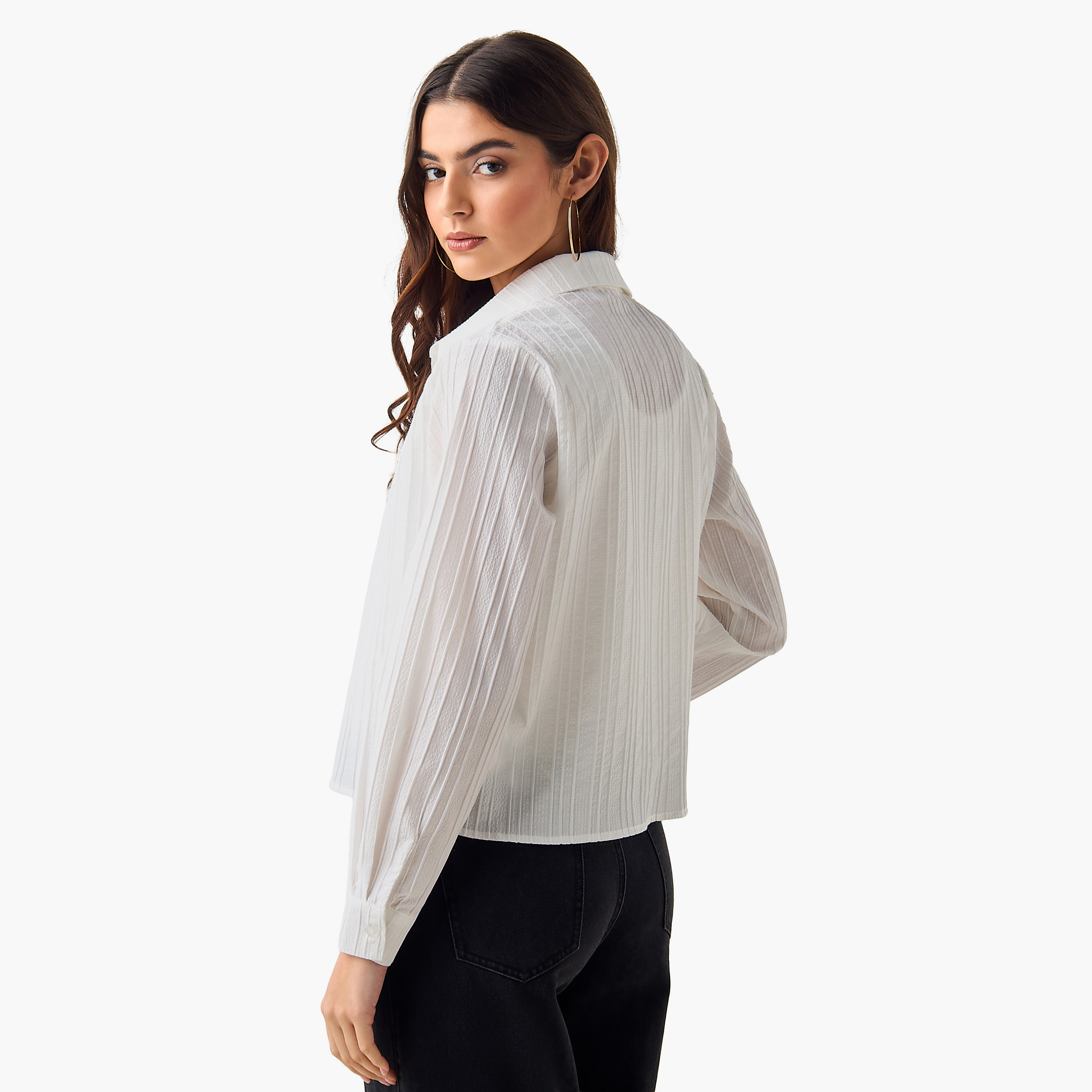 Lee Cooper Cotton Shirt with Stripe Texture-women-clothing-shirtsandblouses-shirts-image-5