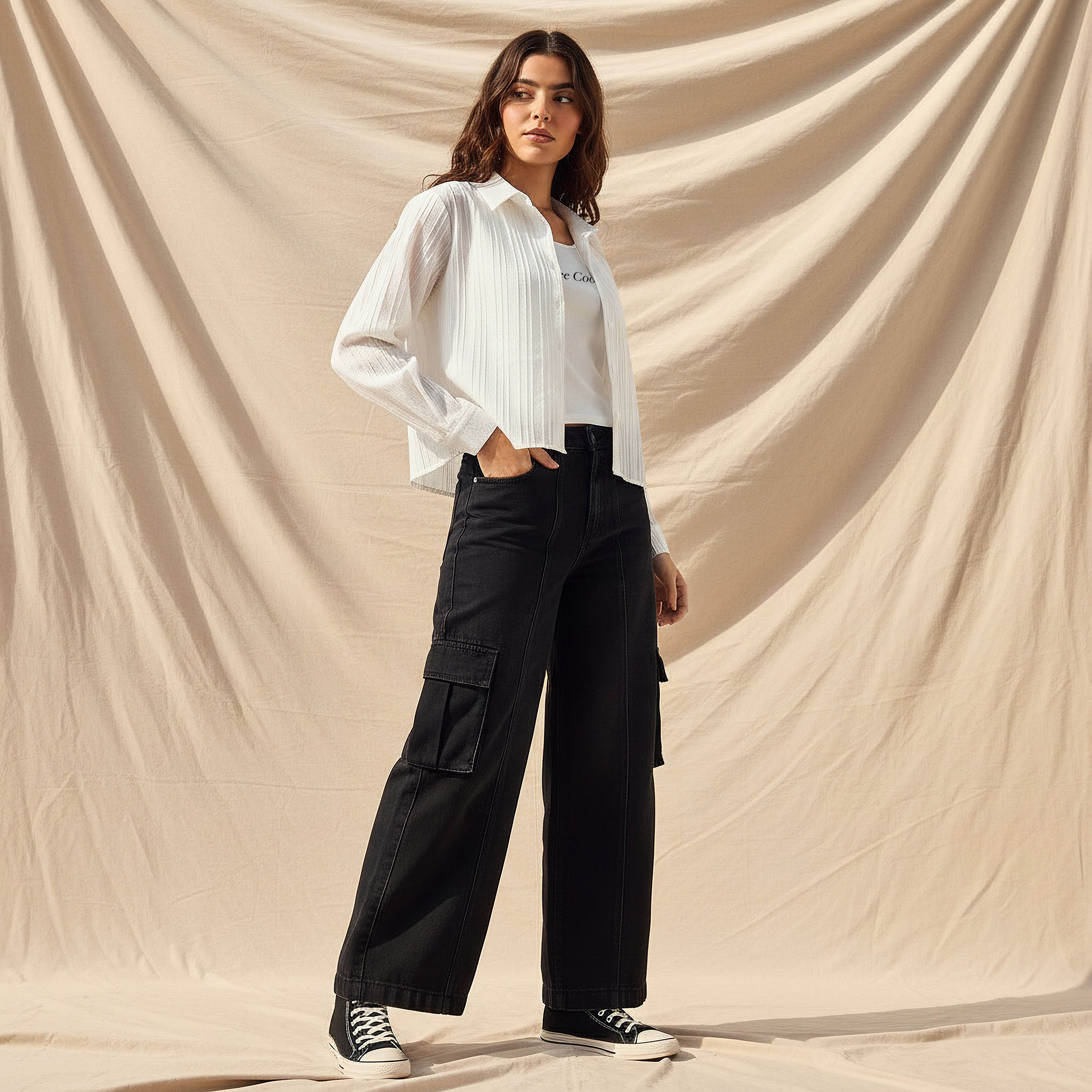 Lee Cooper Cotton Shirt with Stripe Texture-women-clothing-shirtsandblouses-shirts-image-2