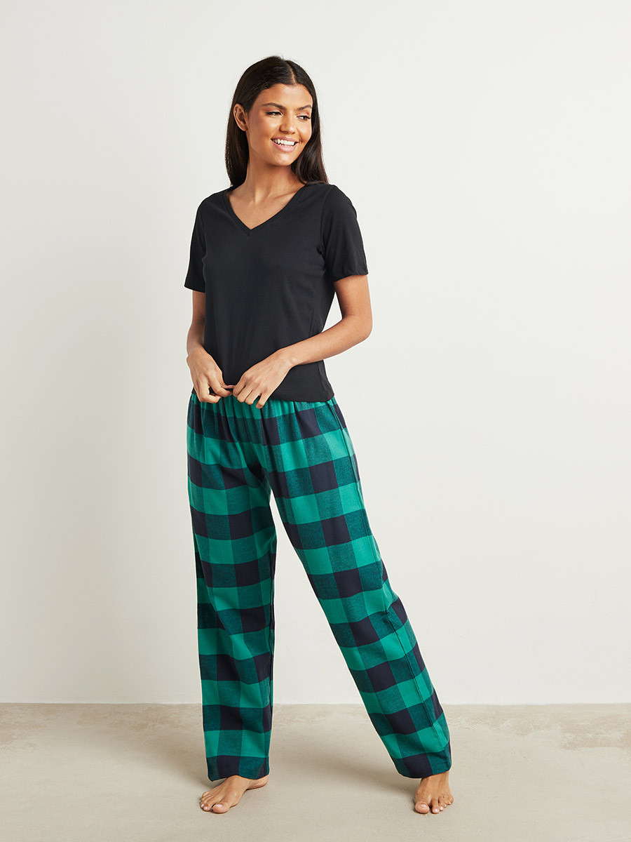 مجموعة من تيشيرت وبنطلون بيجاما من ستايلي-women-clothing-nightwear-pyjamas-longsets-image-2
