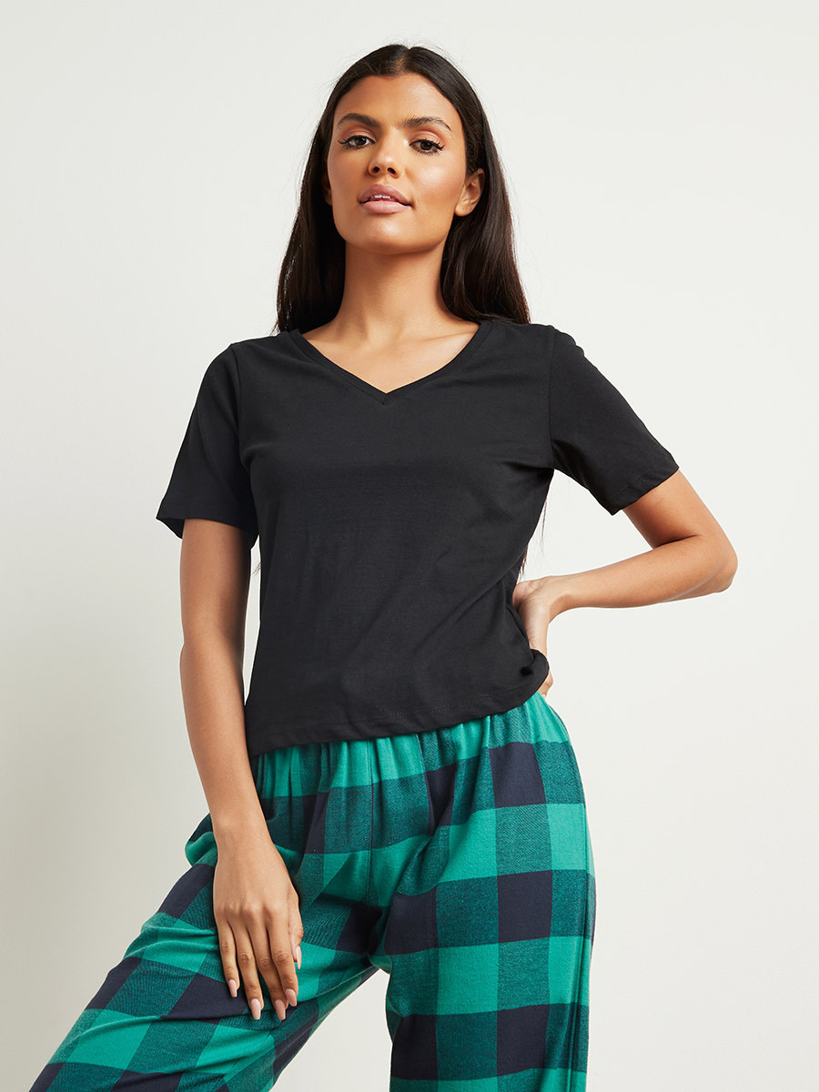 مجموعة من تيشيرت وبنطلون بيجاما من ستايلي-women-clothing-nightwear-pyjamas-longsets-image-3