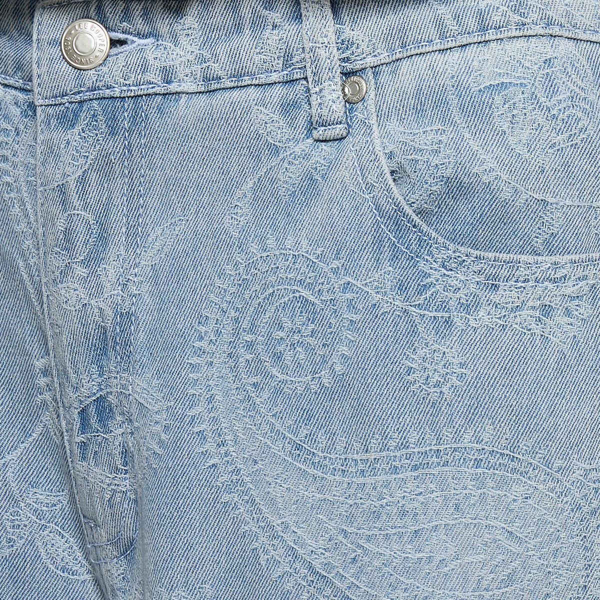 Lee Cooper Wide Leg High-Rise Jeans with Jacquard Detail-women-clothing-bottoms-jeans-image-2
