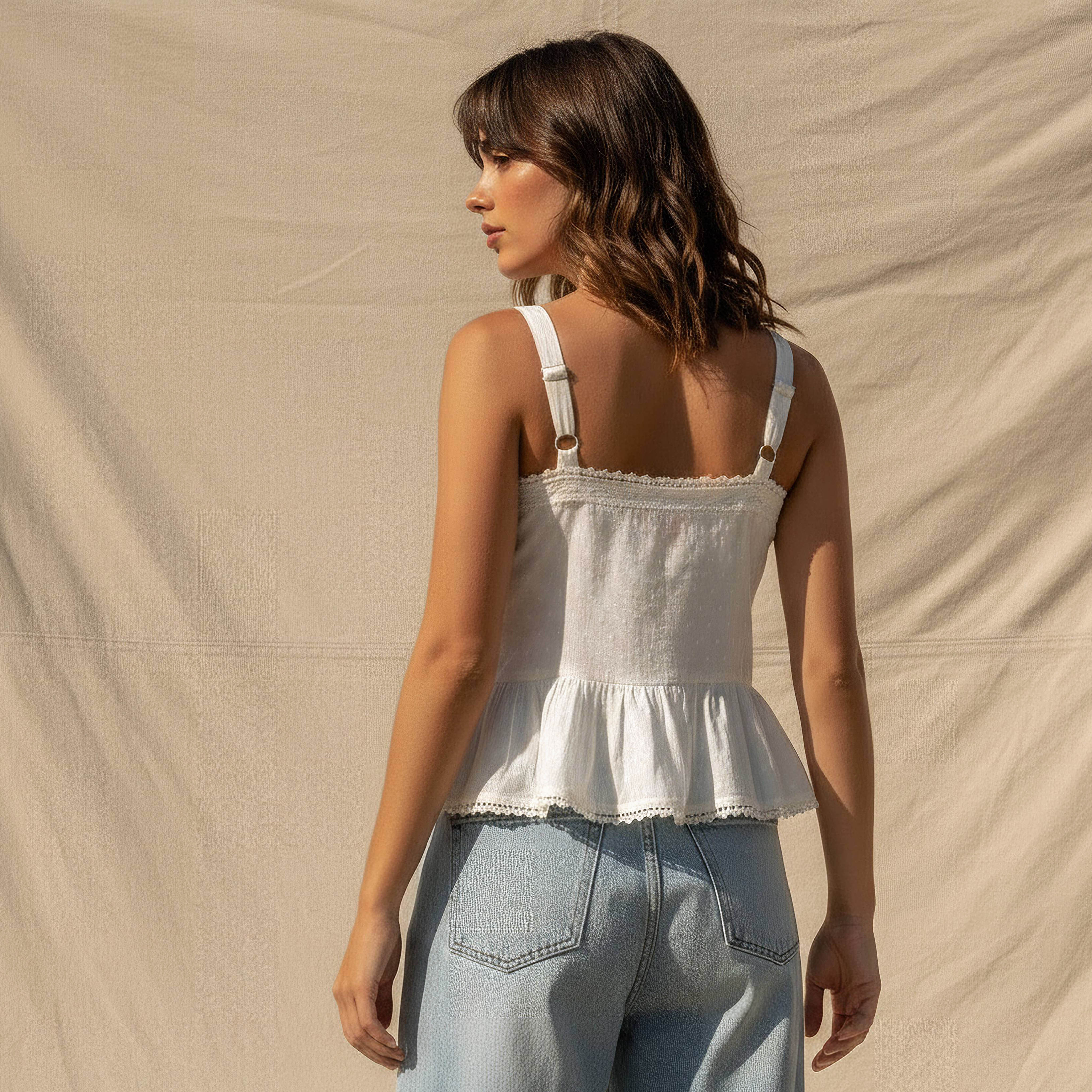 Lee Cooper Cotton Peplum Top with Embroidered Detail-women-clothing-shirtsandblouses-blouses-image-4