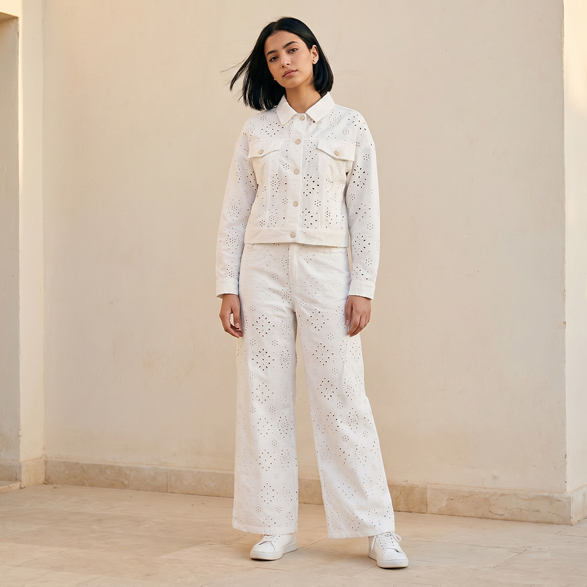 Lee Cooper Wide Leg High-Rise Parachute Jeans with Schiffli Embroidery-women-clothing-bottoms-jeans-image-3