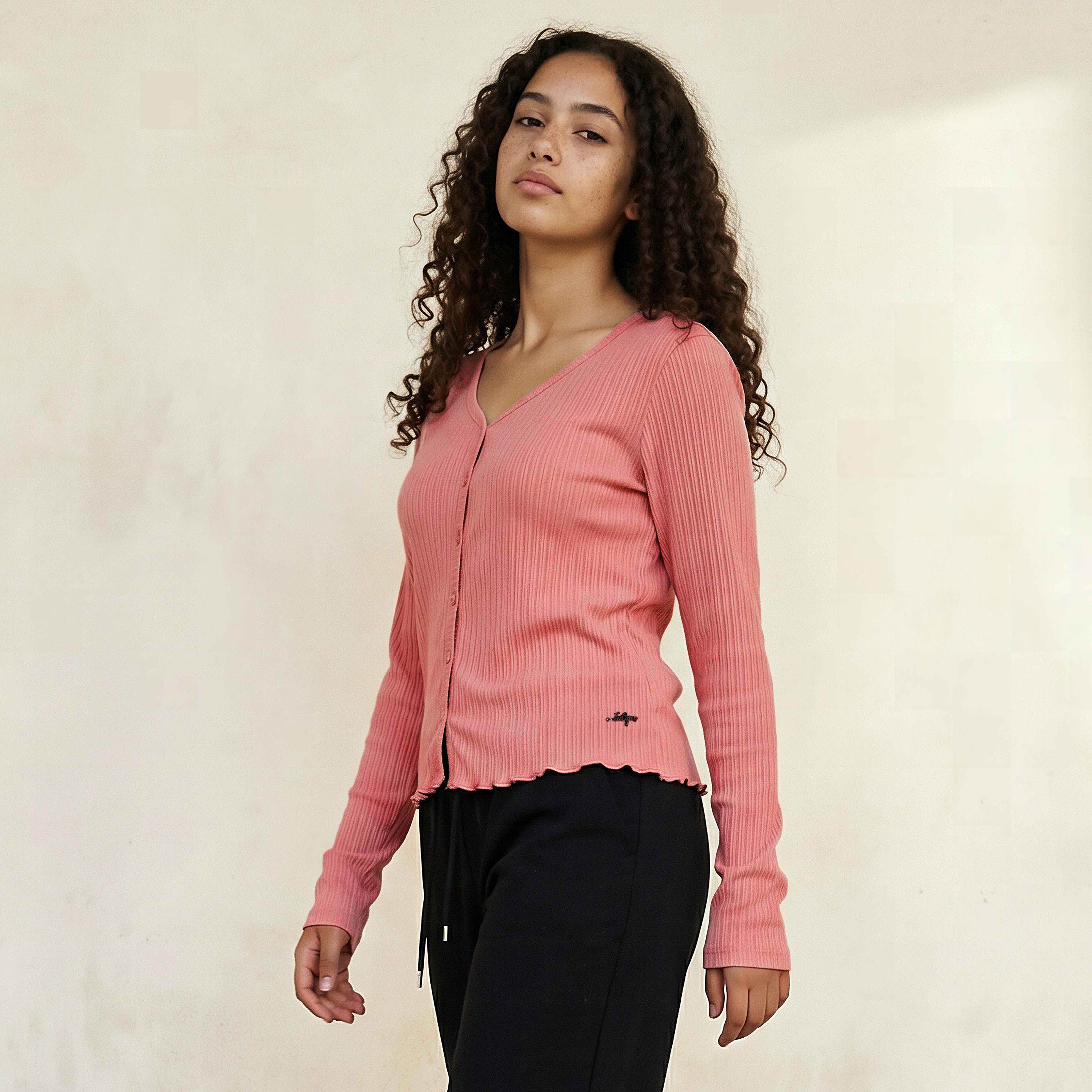 Lee Cooper Cotton Top with Button Front-women-clothing-tshirts-image-5