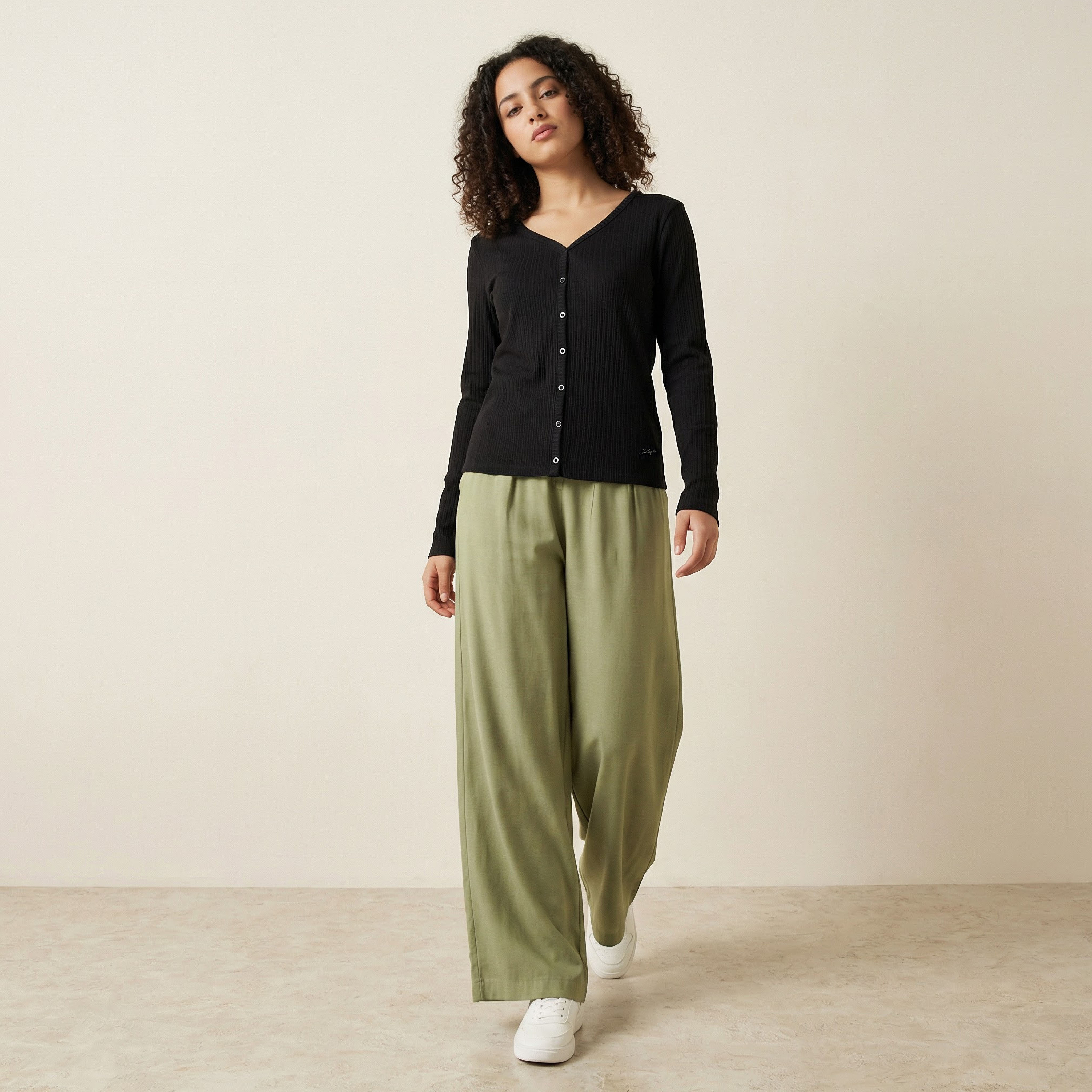 Lee Cooper Cotton Top with Button Front-women-clothing-tshirts-image-3