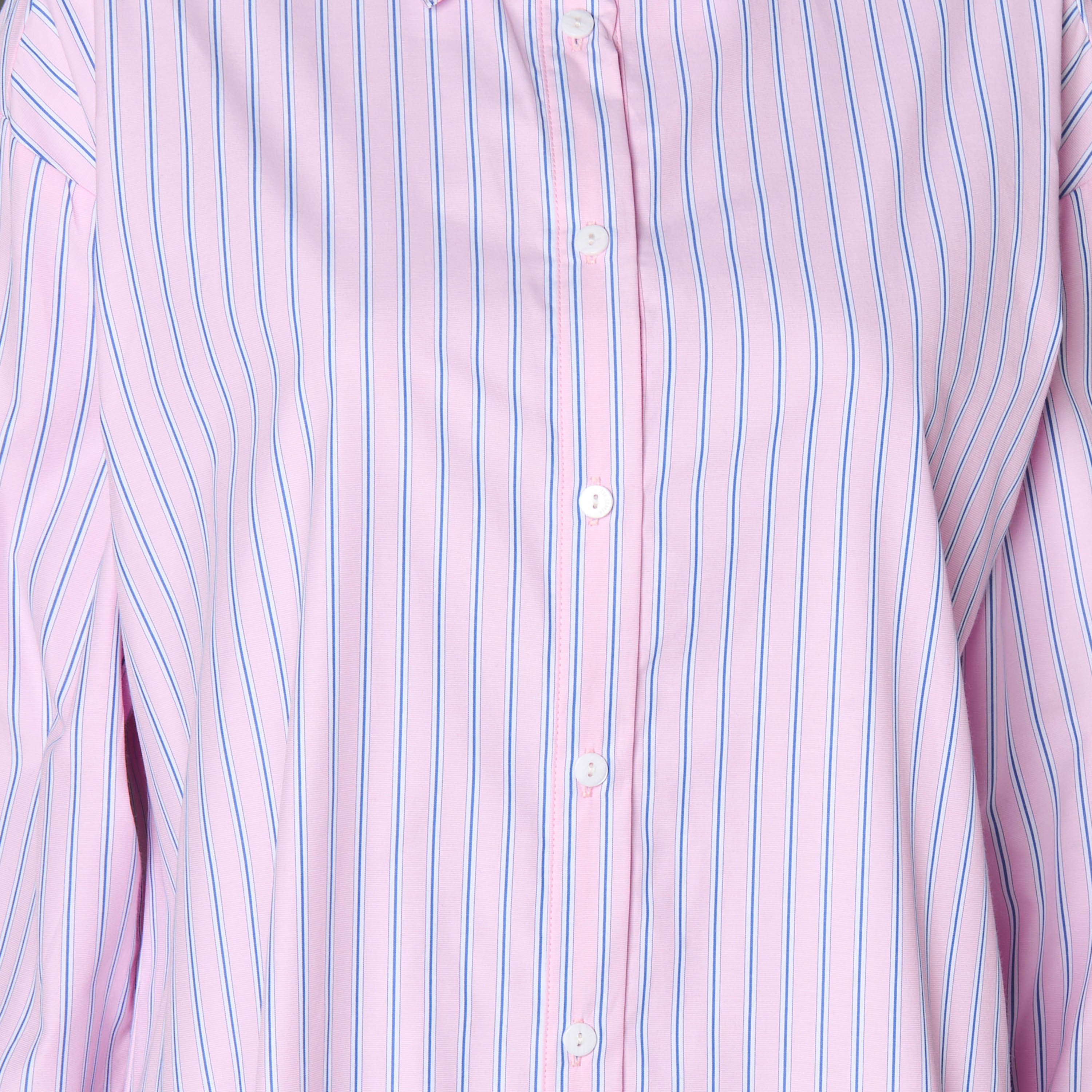 Lee Cooper Regular Fit Striped Longline Shirt with Long Sleeves-women-clothing-shirtsandblouses-shirts-image-2