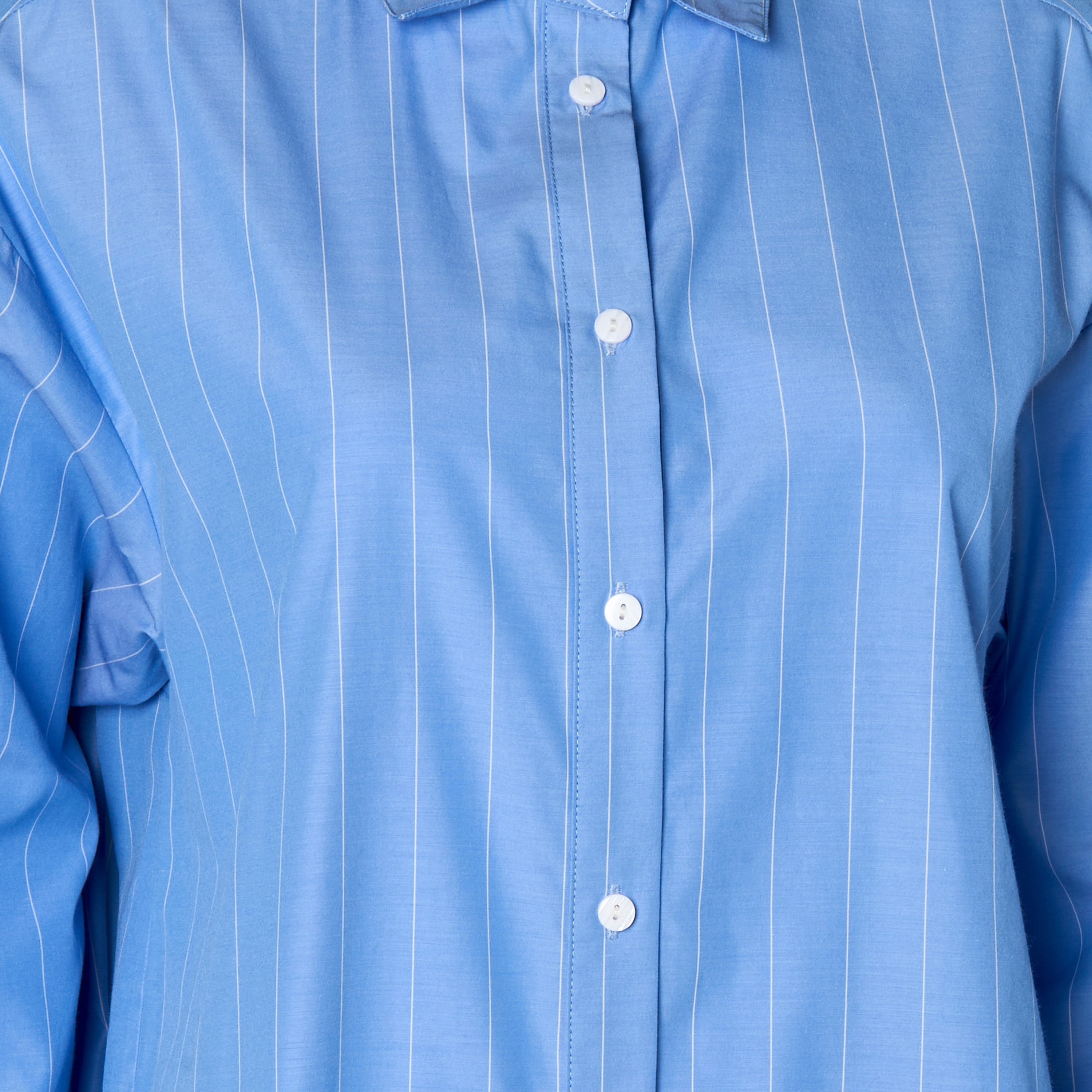 Lee Cooper Regular Fit Striped Longline Shirt with Long Sleeves-women-clothing-shirtsandblouses-shirts-image-2