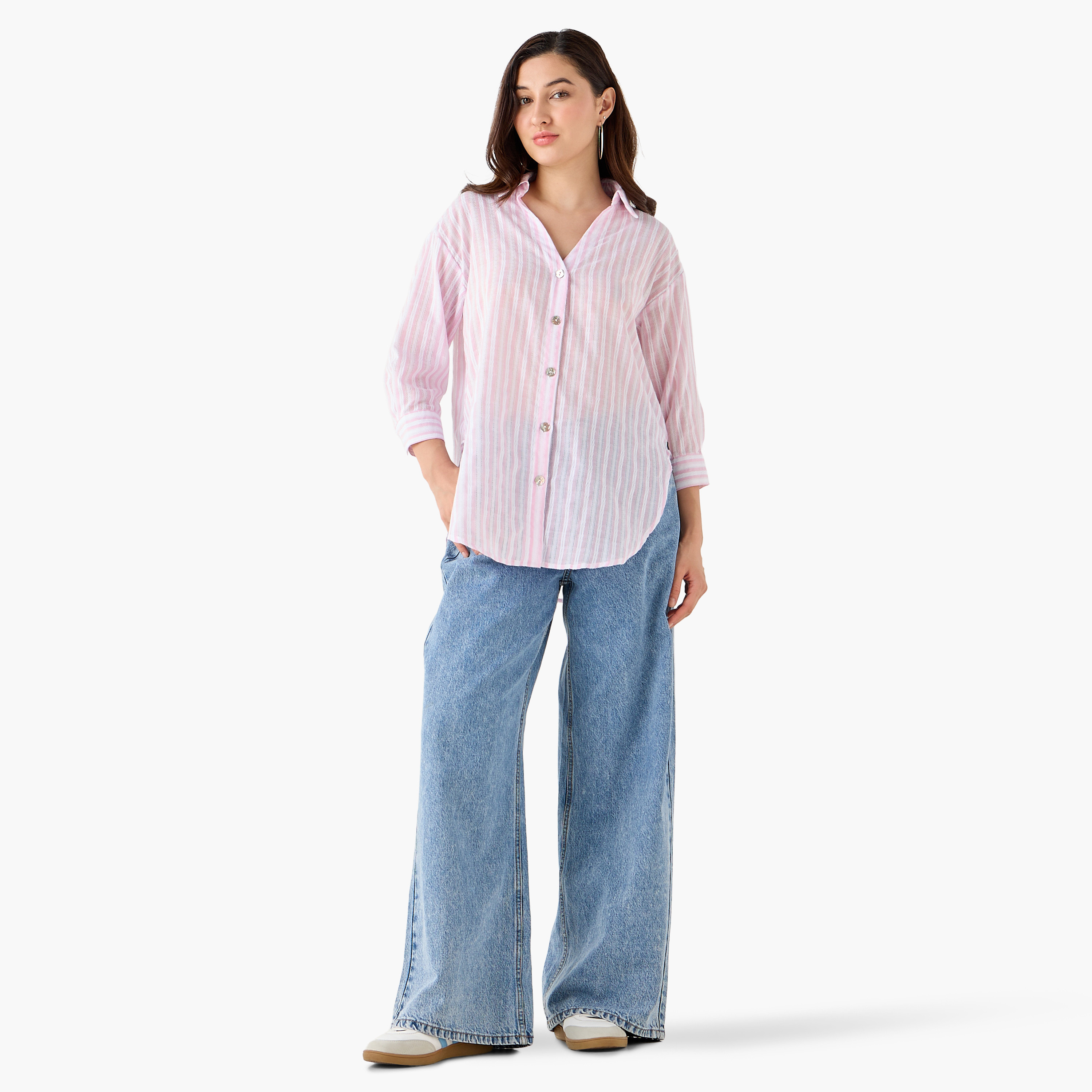 قميص مخطط من لي كوبر-women-clothing-shirtsandblouses-shirts-image-3