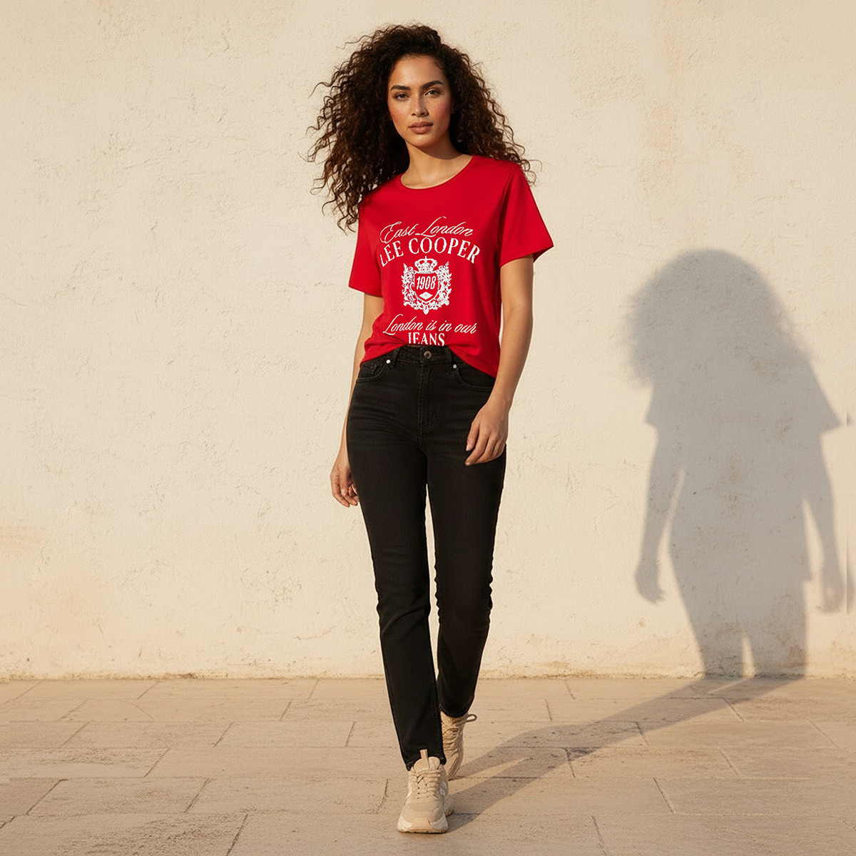Lee Cooper Relaxed Fit Cotton T-shirt with Print-women-clothing-tshirts-image-3