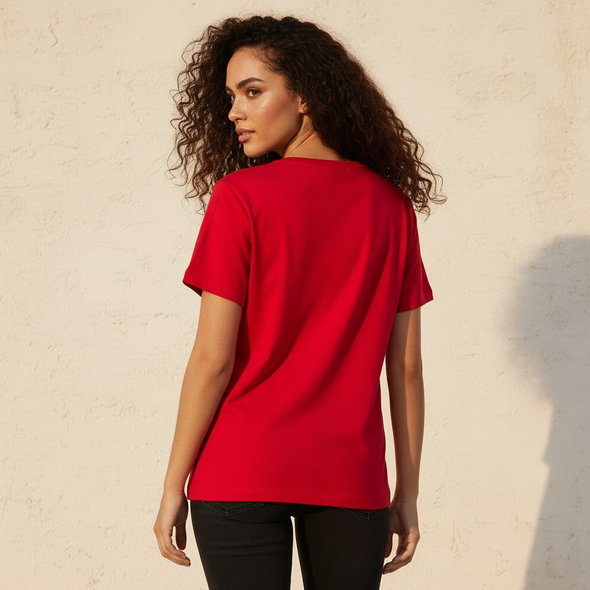 Lee Cooper Relaxed Fit Cotton T-shirt with Print-women-clothing-tshirts-image-4
